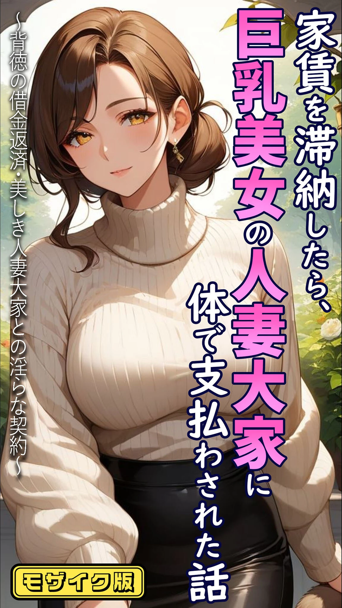 家賃を滞納したら、巨乳美女の人妻大家に体で支払わされた話 〜背徳の借金返済・美しき人妻大家との淫らな契約〜 モザイク版
