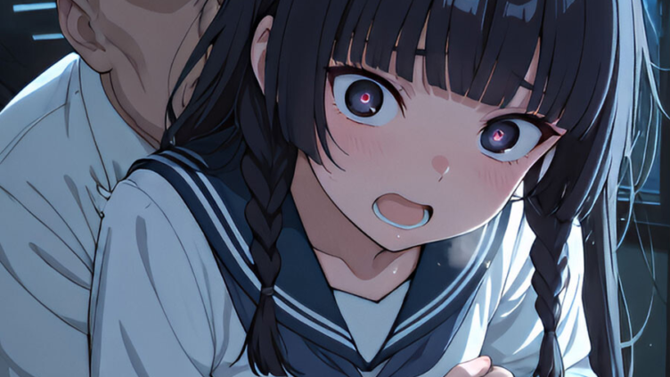 微乳図書委員の受難 おじさんに汚され、理性が崩壊する瞬間 モザイク版