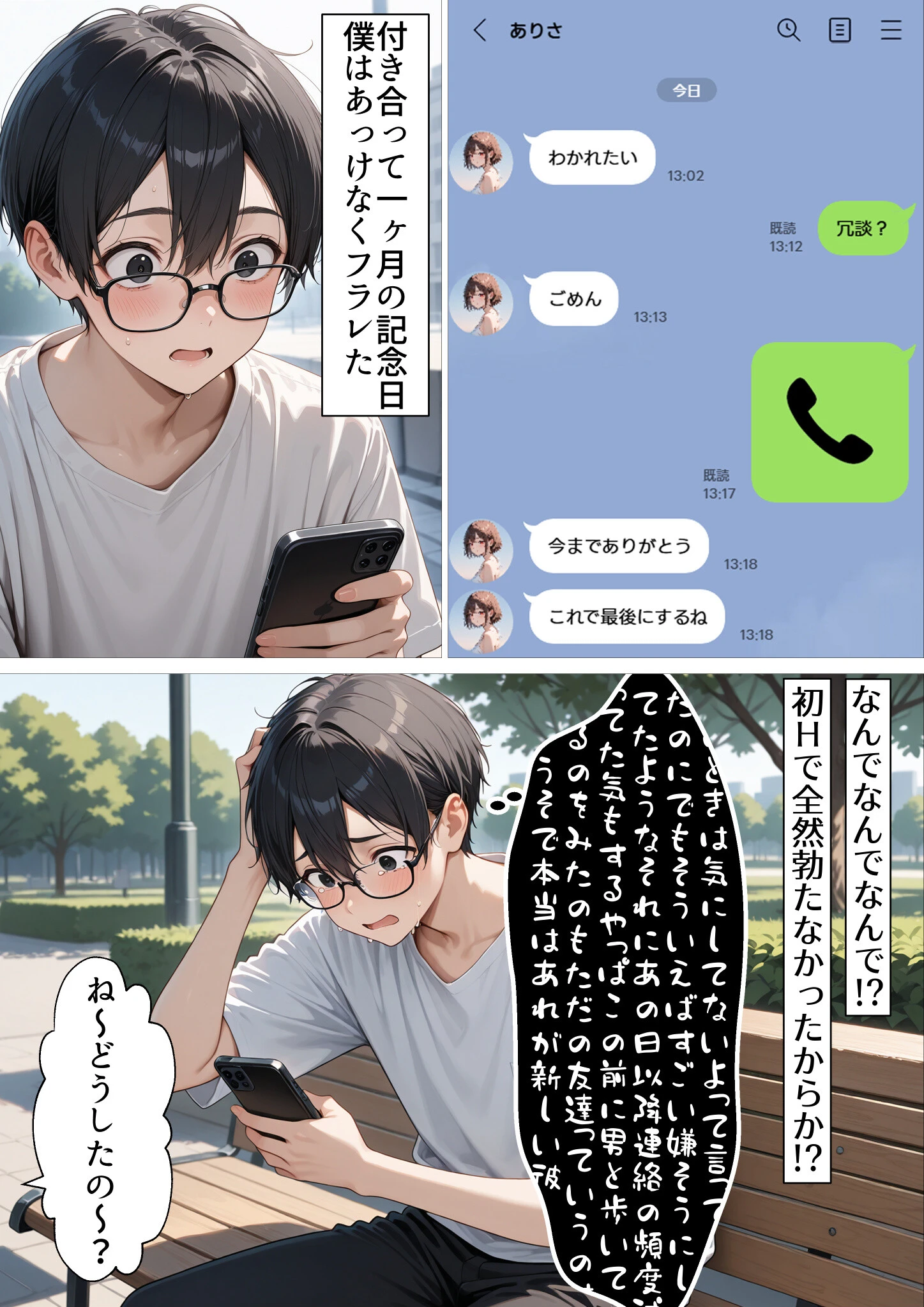 失恋したら生意気メスガキ少女と煽られわからされSEXできました。【白抜き修正版】