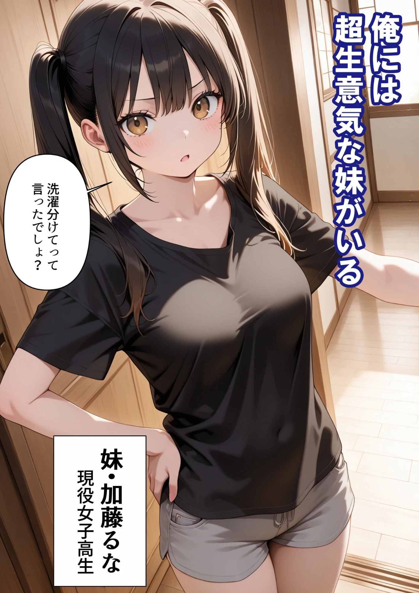 めちゃくちゃ生意気な現役学生アイドルの妹パンツでシコってたら…【白抜き修正版】