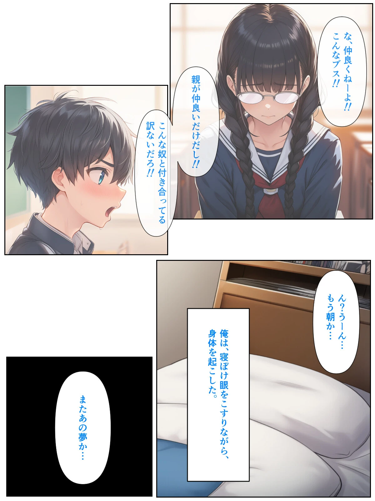 幼なじみの地味子と同窓会で再会したら、黒髪巨乳美人OLになっていた話（1）（単話）【モザイク版】