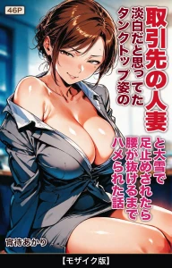 淡白だと思ってたタンクトップ姿の取引先の人妻と大雪で足止めされたら腰が抜けるまでハメられた話
