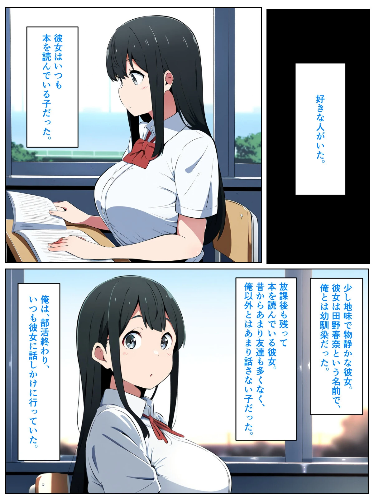 黒髪陰キャの幼馴染をチャラ男先輩に寝取られる話【白抜き修正版】