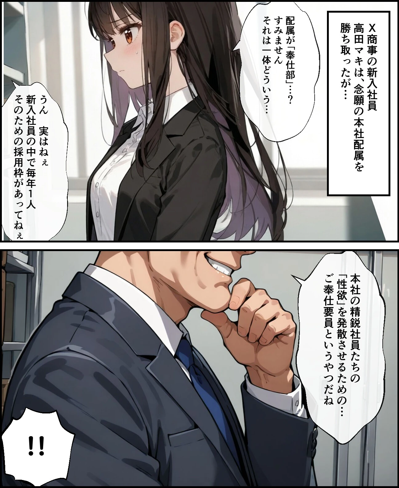 配属先は「奉仕部」でした 〜福利厚生で新入社員とH仕放題の会社〜【白抜き修正版】