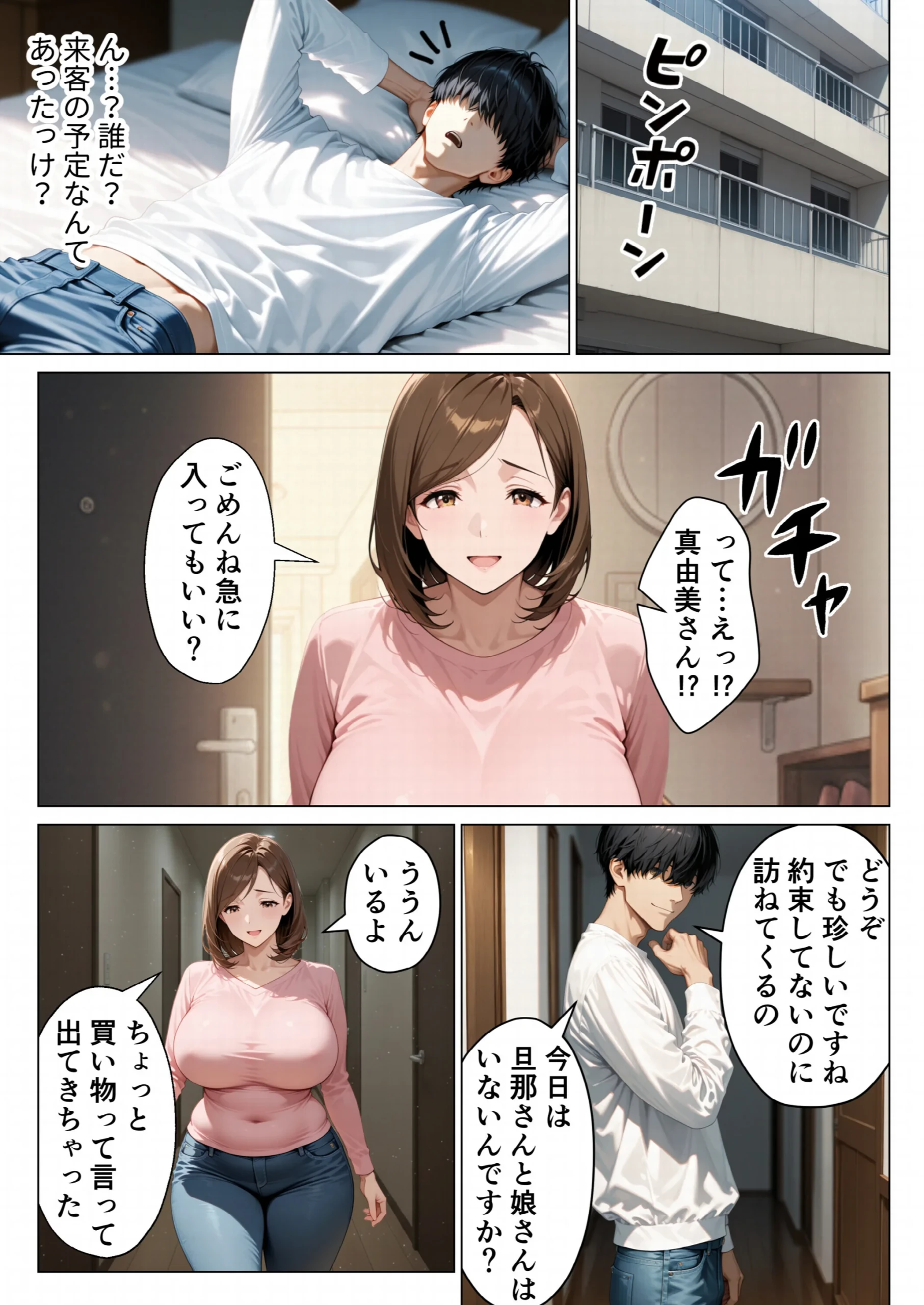 デリヘル呼んだら隣家の人妻口止め料として無制限でまんこ貸してくれた話（3）（単話）【モザイク版】
