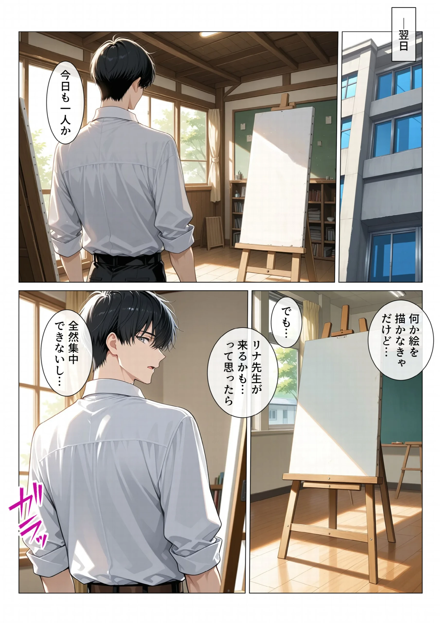 内気で弱気な女教師が勇気を出して生徒を痴女誘惑（2）（単話）【モザイク版】
