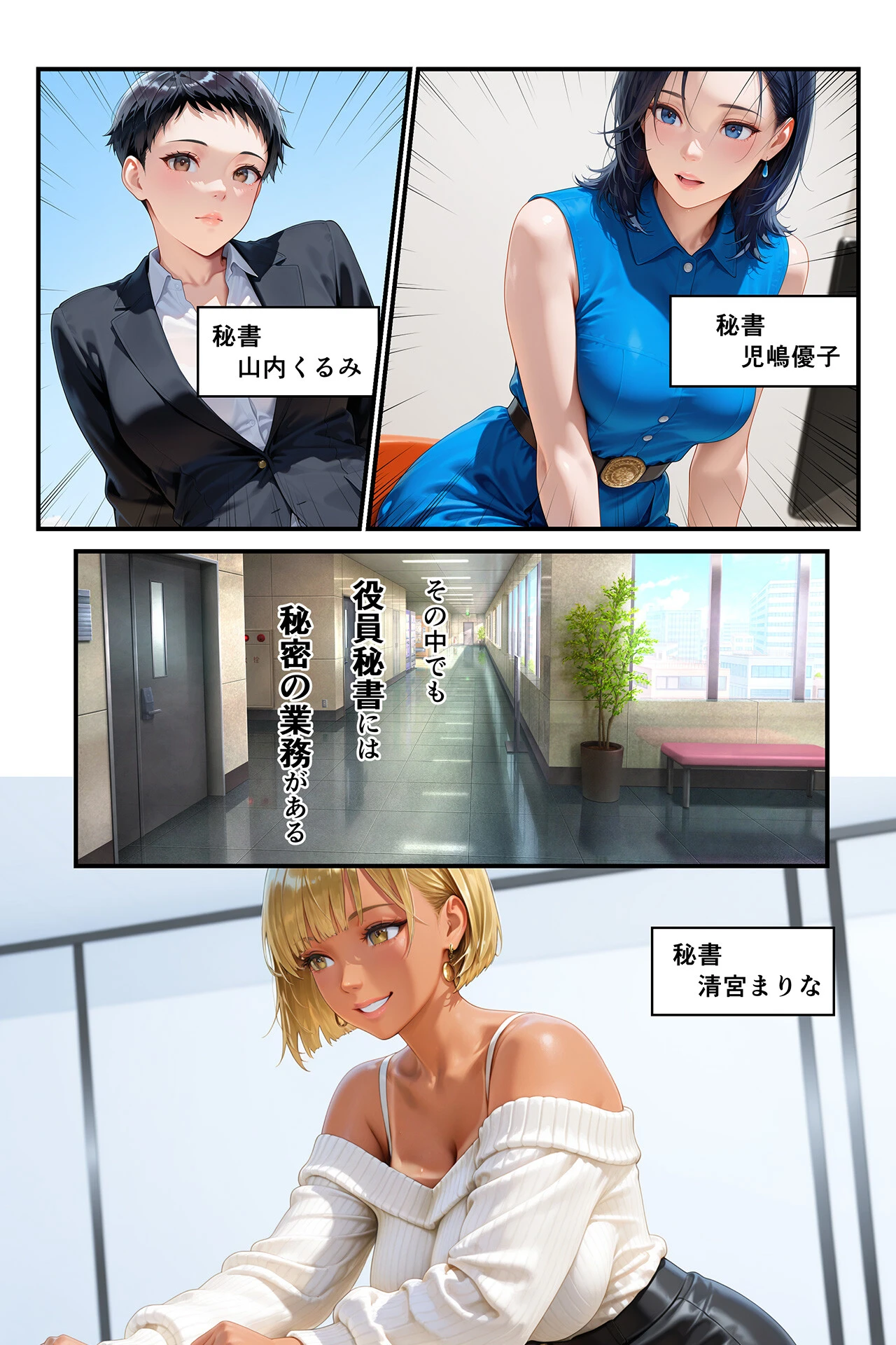 淫乱秘書室 淫靡な役員秘書の秘めた仕事6 巨乳ギャル秘書・清宮まりなページ3