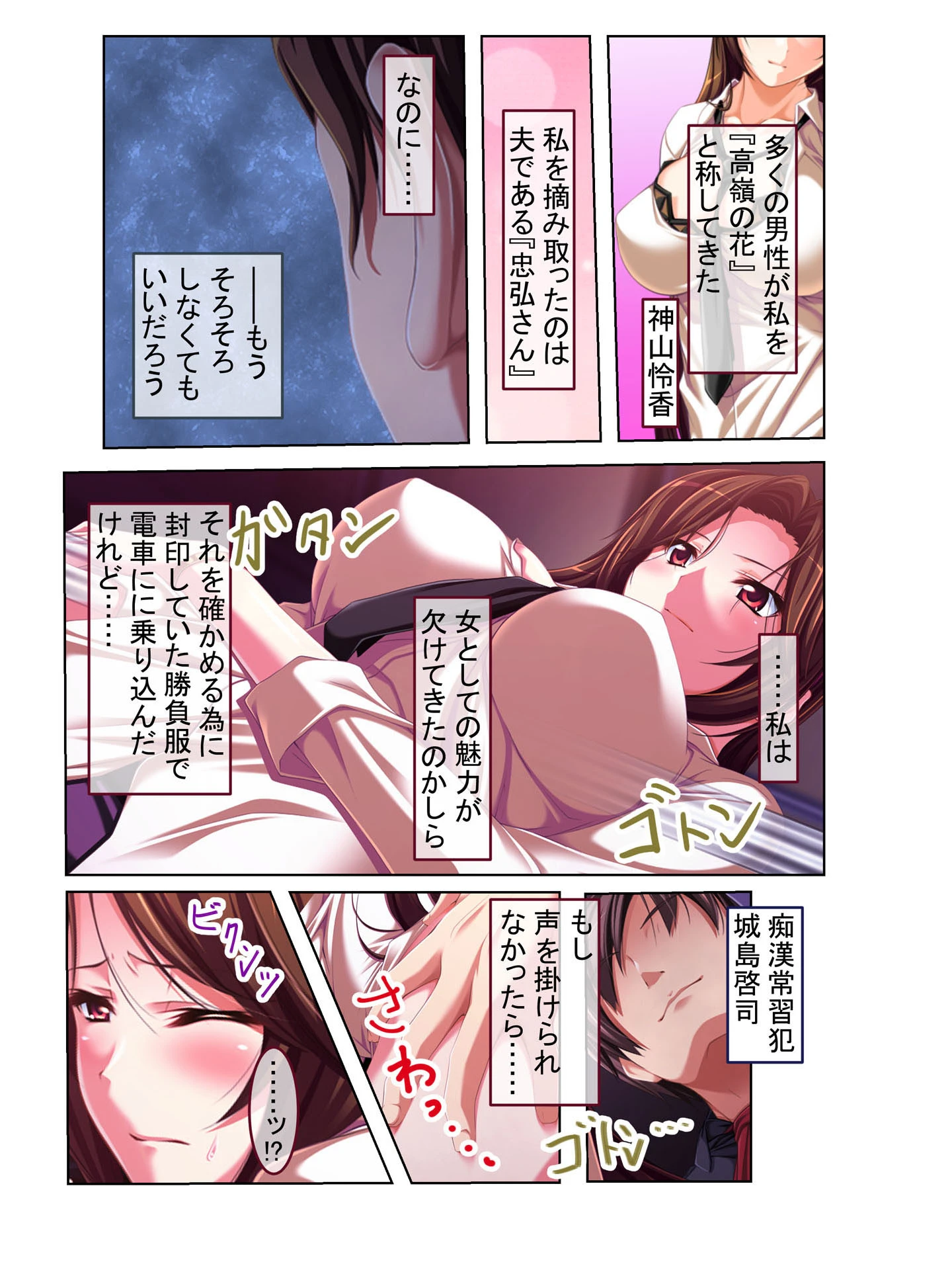 孕ませ痴●電車 ナマイキ人妻を性処理ドレイ化！ フルカラーコミック版ページ2