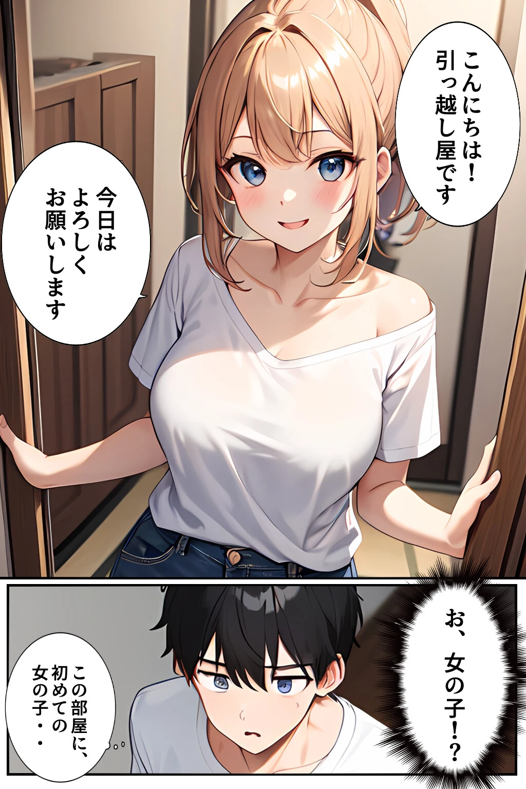 引っ越し屋を呼んだらアイドル志望の巨乳バイトちゃんがピンで来てビンビン 分冊版 01ページ3