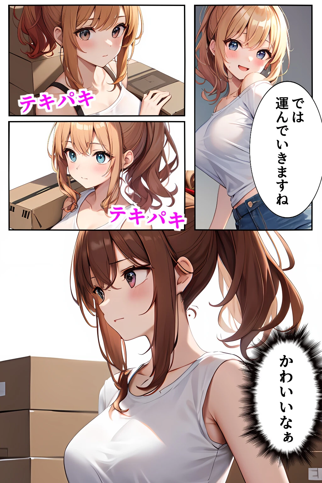 引っ越し屋を呼んだらアイドル志望の巨乳バイトちゃんがピンで来てビンビン 分冊版 01ページ8
