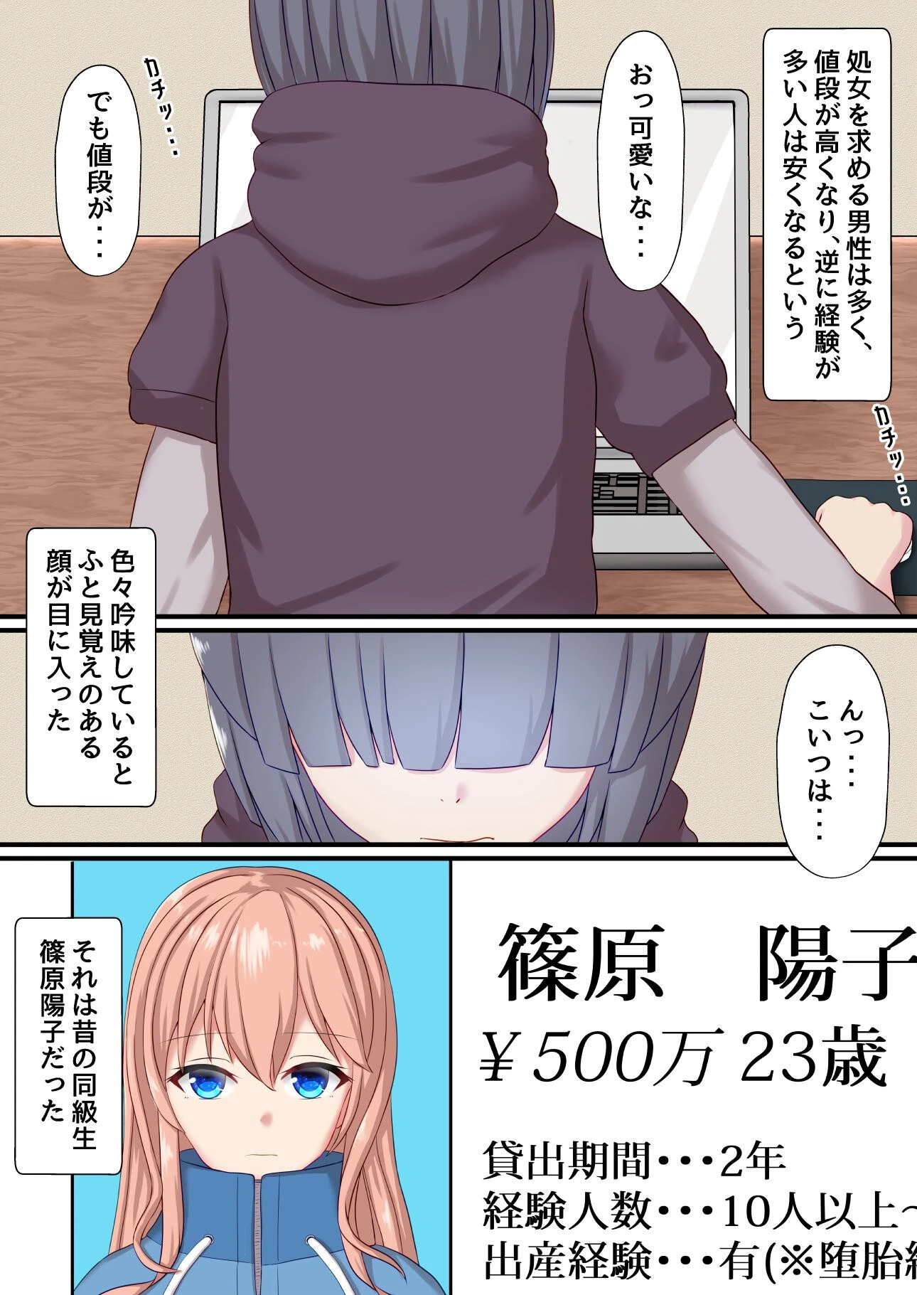 子宮レンタル あなたの子供産みます〜巨乳陽キャ元同級生篠原陽子〜 1巻ページ6