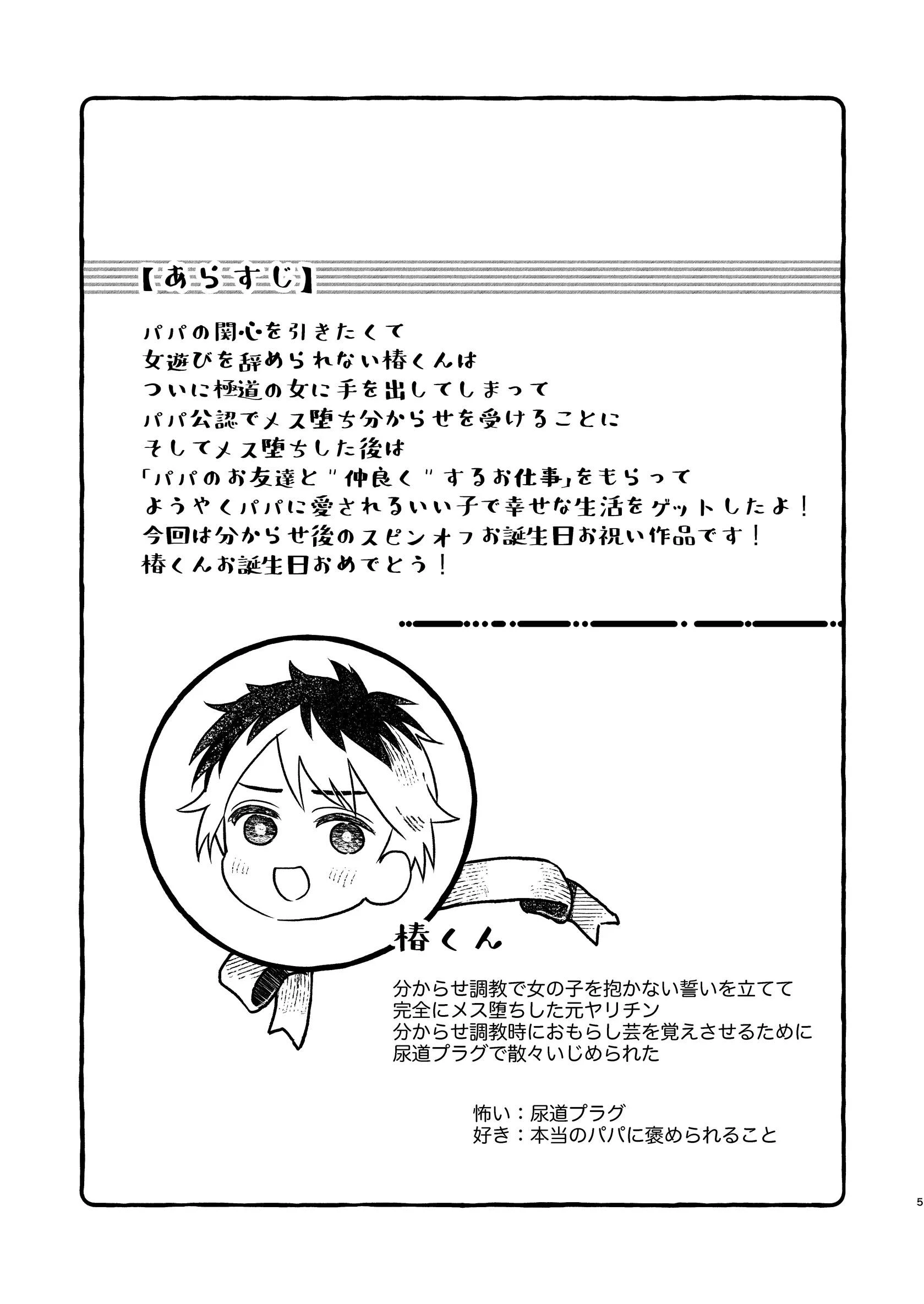 椿くんはお誕生姦でも〜っといい子になれました 1ページ3