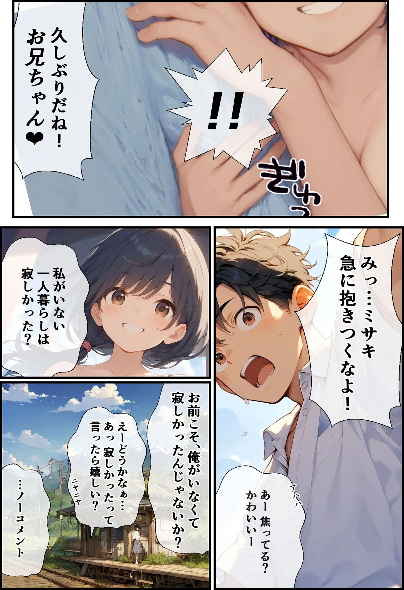 田舎に残してきた幼馴染が、野外H大好きなドスケベ女子になった話 モザイク版ページ7