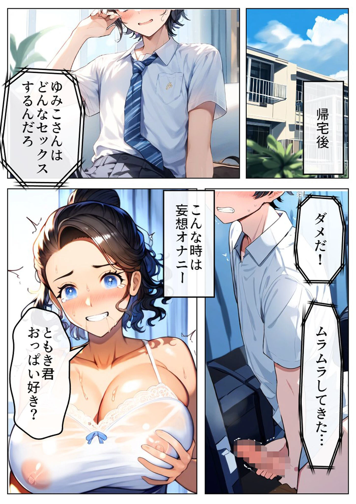 巨乳ママの誘惑SEX! 〜親友のお母さんとイチャイチャ&脱童貞〜 モザイク版ページ5
