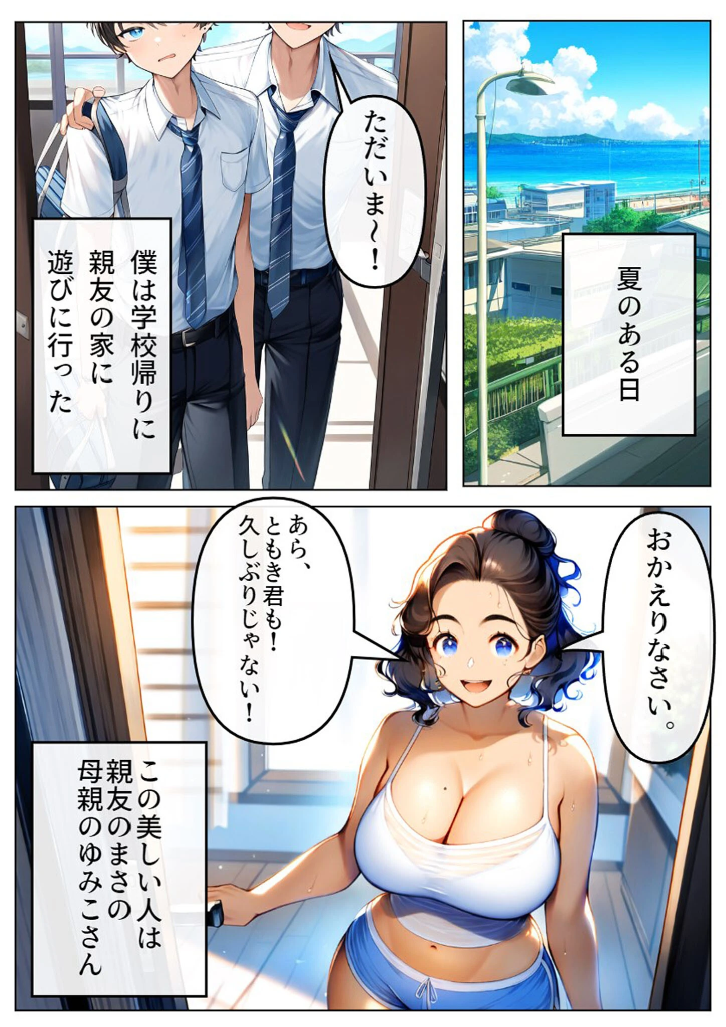 巨乳ママの誘惑SEX！ 〜親友のお母さんとイチャイチャ＆脱童貞〜ページ3