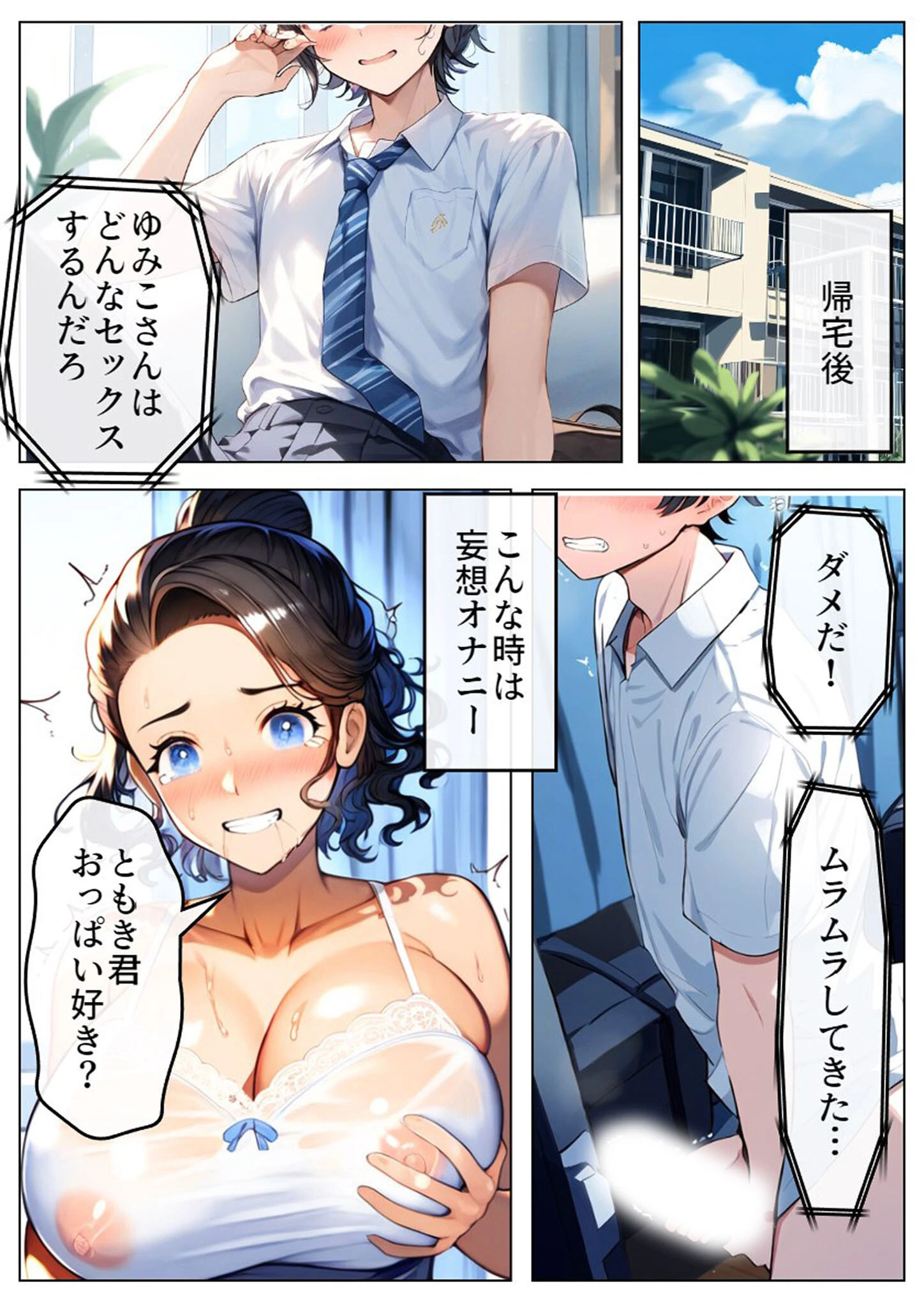 巨乳ママの誘惑SEX！ 〜親友のお母さんとイチャイチャ＆脱童貞〜ページ5