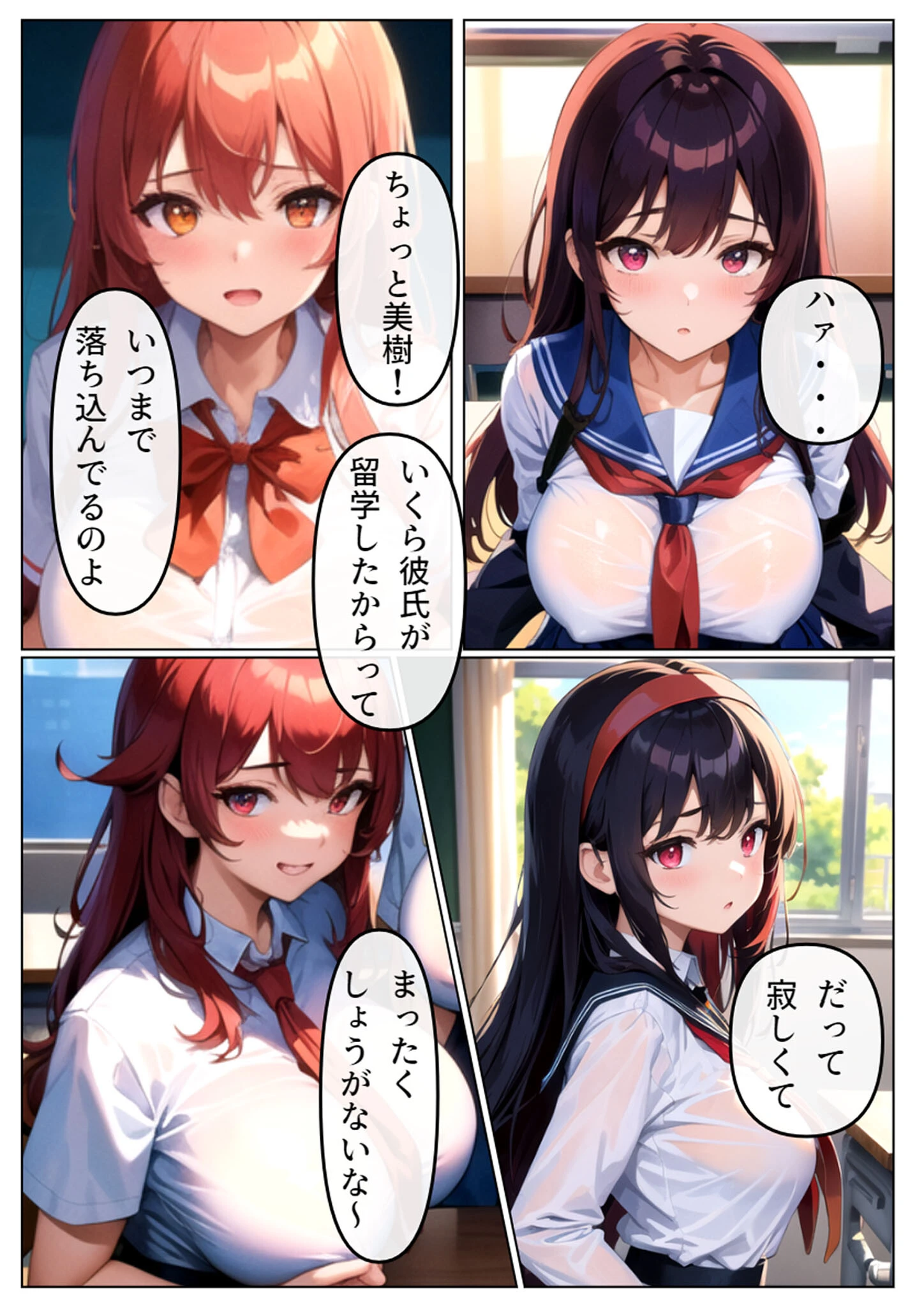 清純彼女がヤリチン男に堕とされる モザイク版ページ4