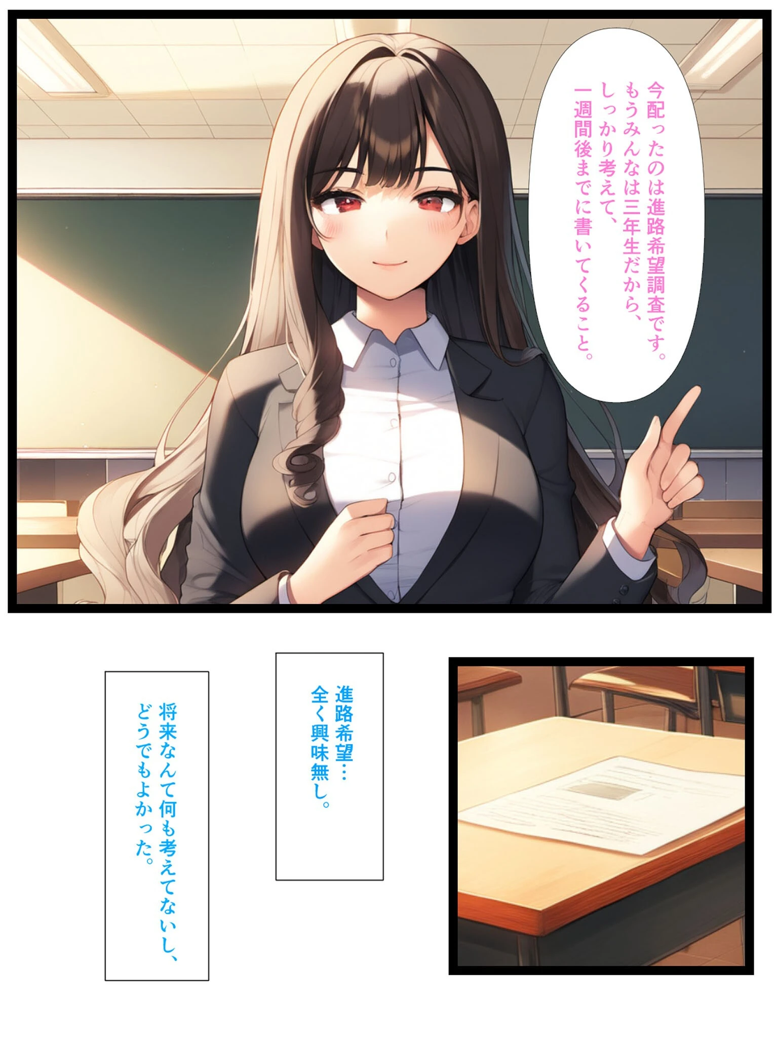 アラサー巨乳美人教師とご褒美らぶらぶえっちする話 モザイク版ページ3