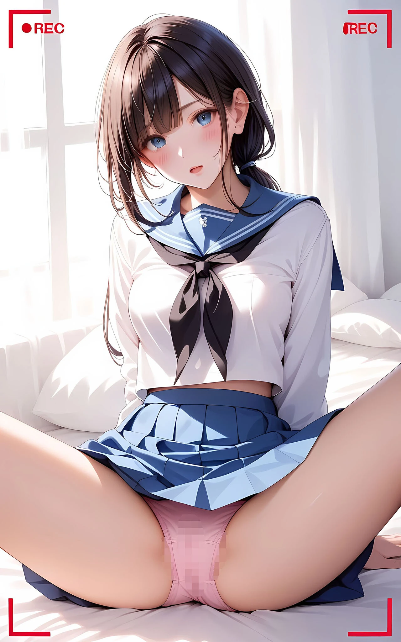 ぱんちら撮影会のはずが、いつのまにかおじさんち〇ぽに沼る話  モザイク版ページ4