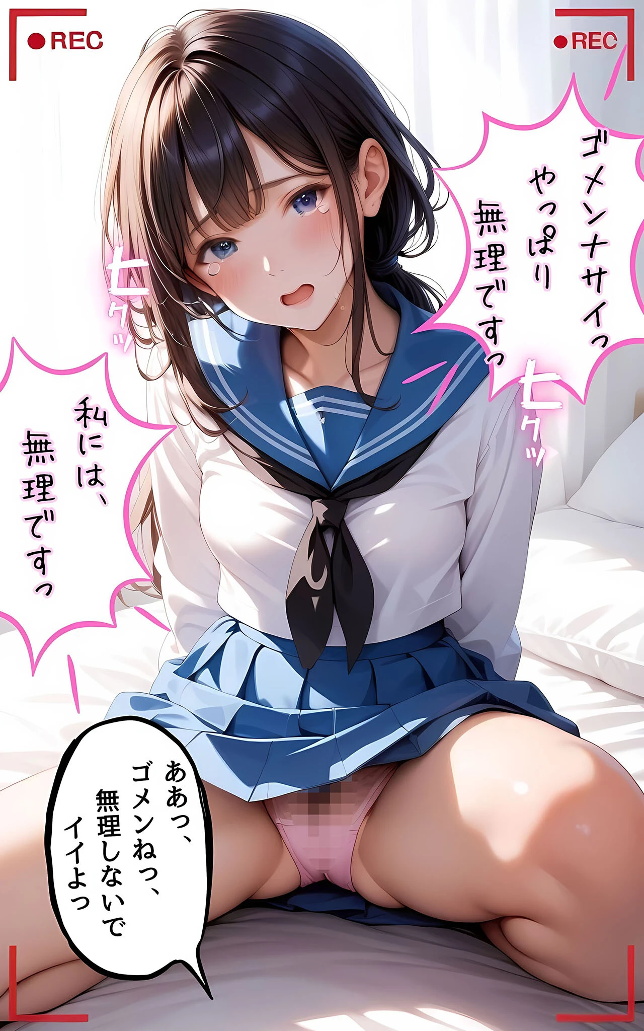 ぱんちら撮影会のはずが、いつのまにかおじさんち〇ぽに沼る話  モザイク版ページ5