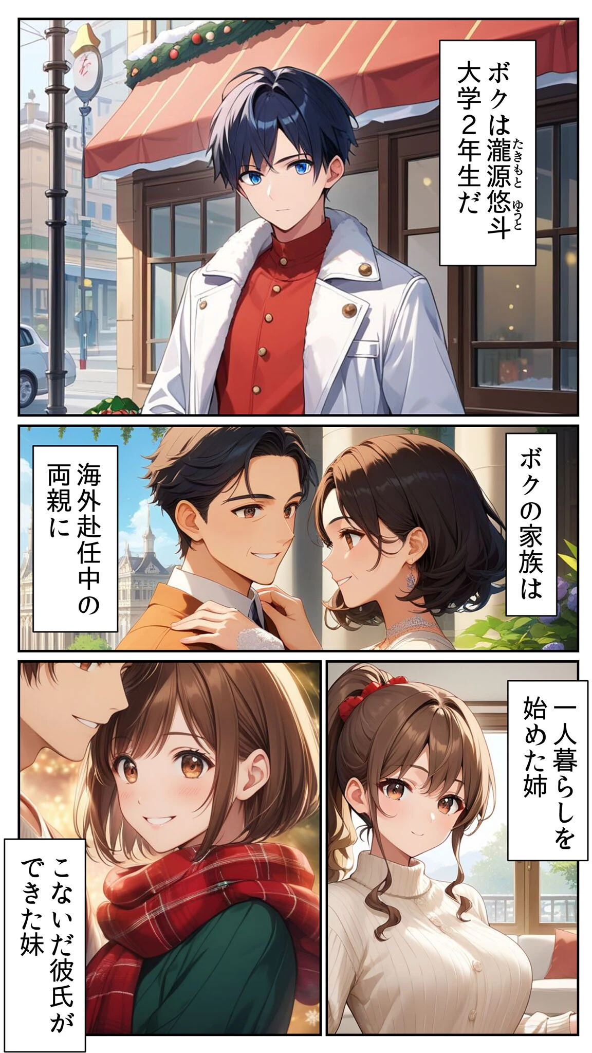 クリスマスぼっちを覚悟したボクが何故か姉の友人に童貞を奪われた話前編 モザイク版ページ3