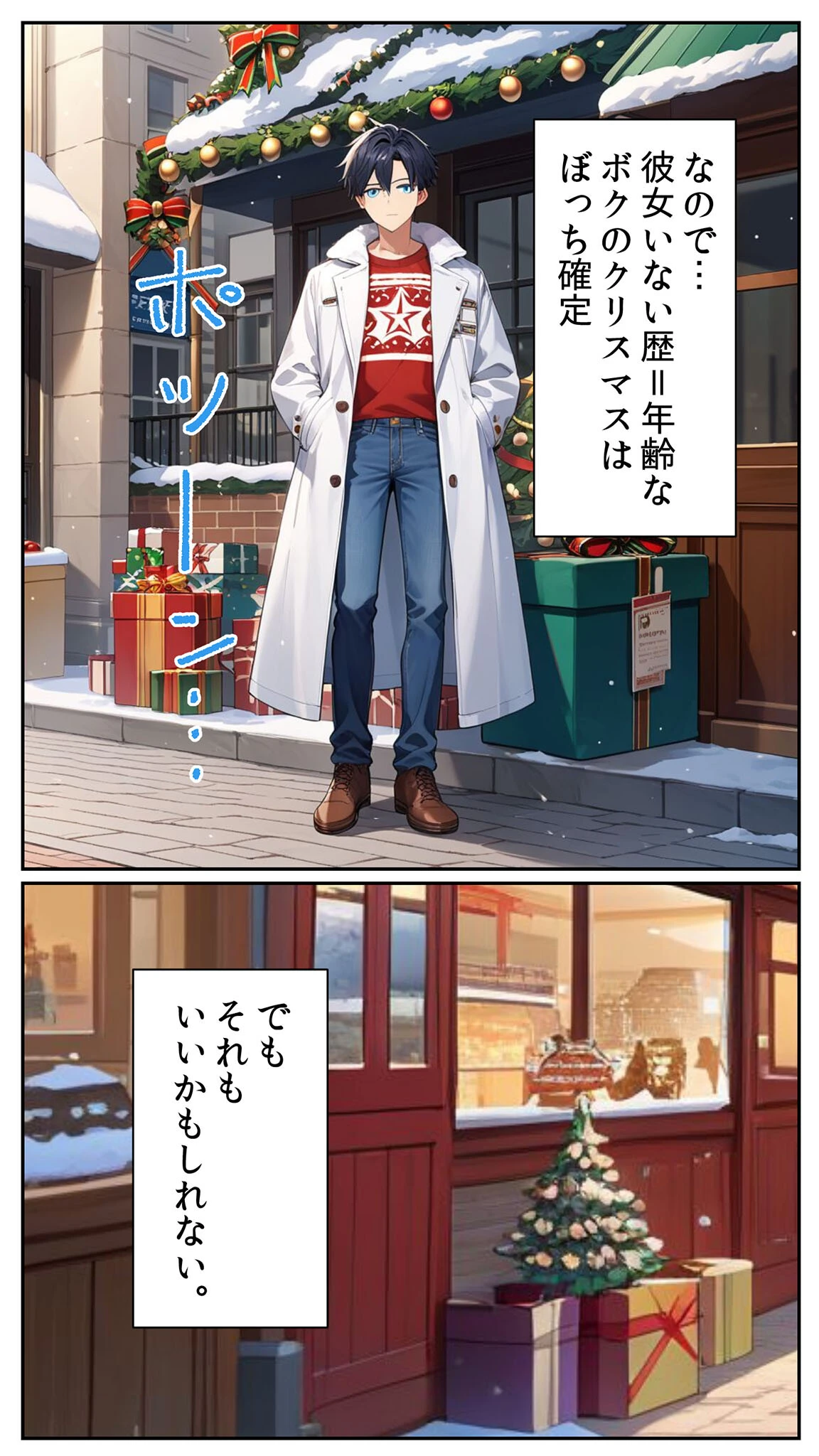 クリスマスぼっちを覚悟したボクが何故か姉の友人に童貞を奪われた話前編 モザイク版ページ4