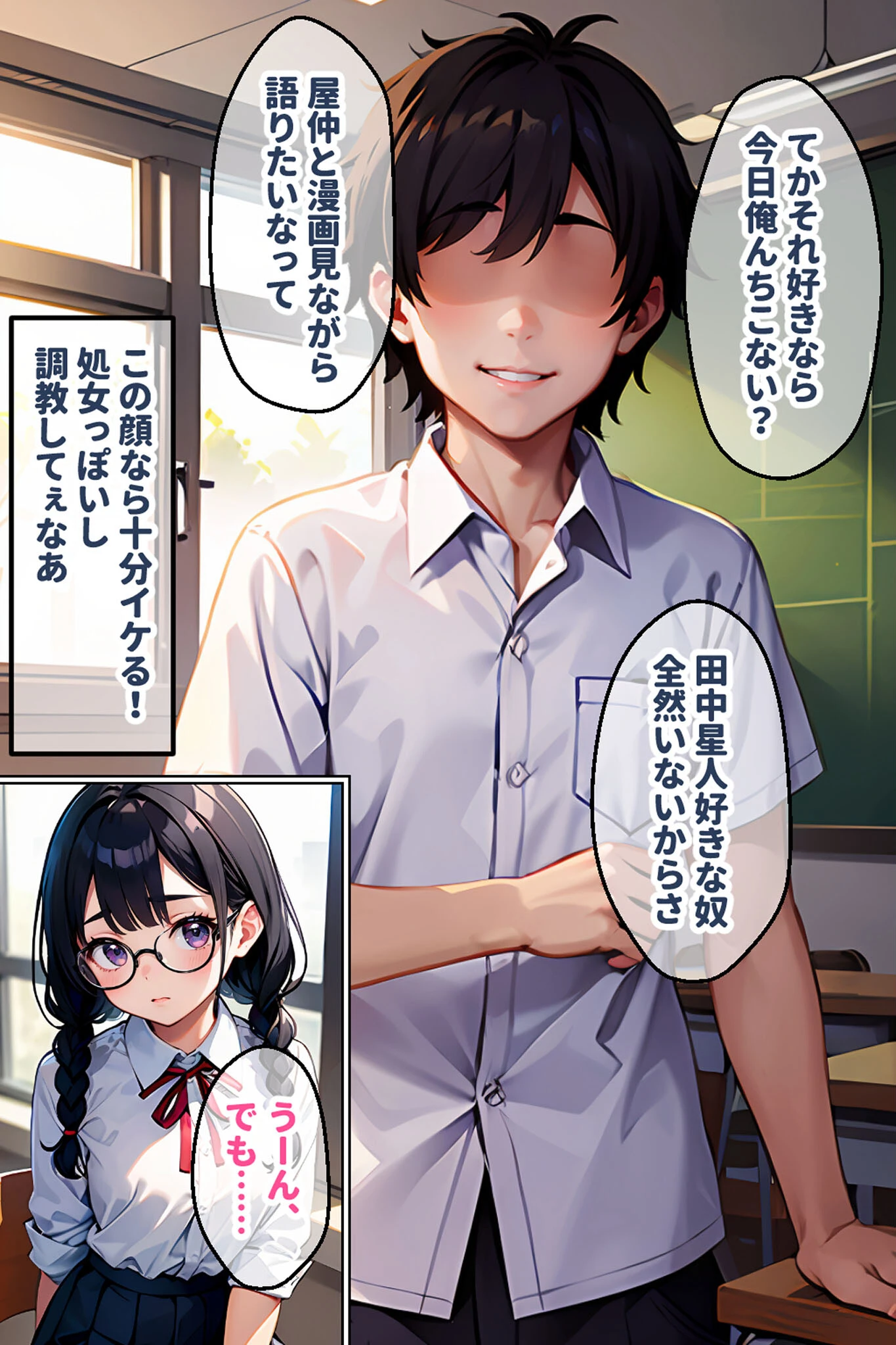 地味なオタク娘を俺好みに●●してみた モザイク版ページ5