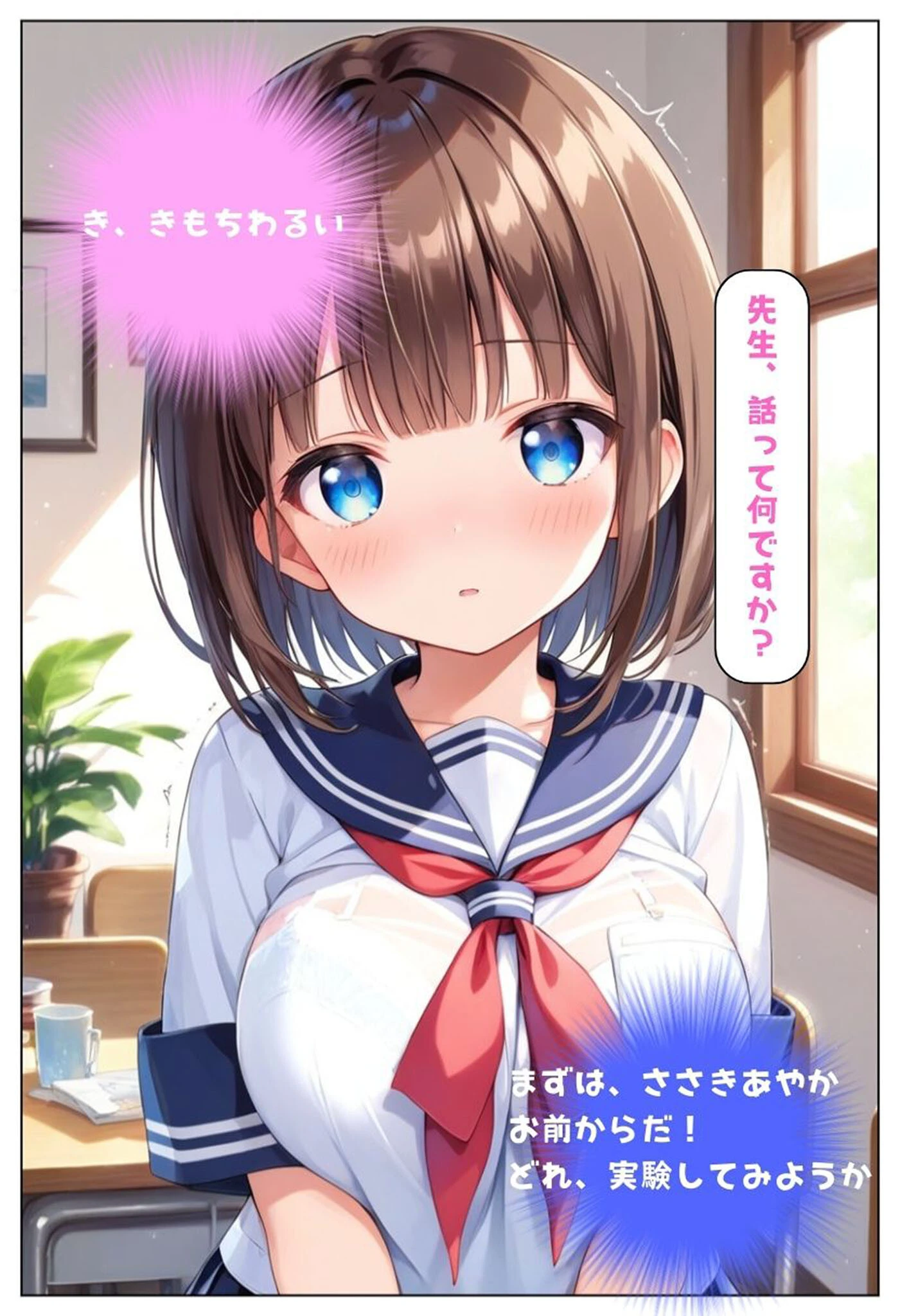 キモおじ●●の性教育●●学園。●●香水でヤリまくる話。 モザイク版ページ7