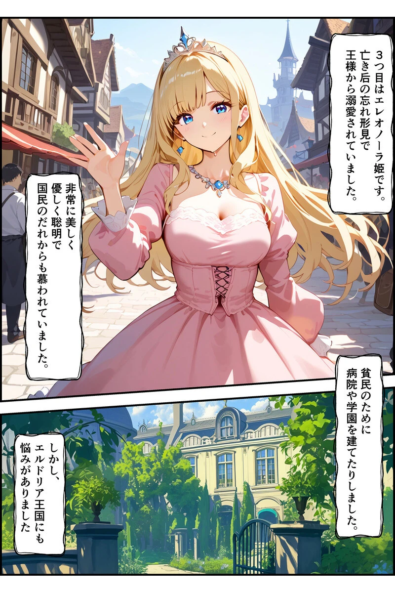 エルドリア王国物語 総集編 〜お姫様と騎士団長が発情メス穴玩具に堕ちる話〜 モザイク版ページ8
