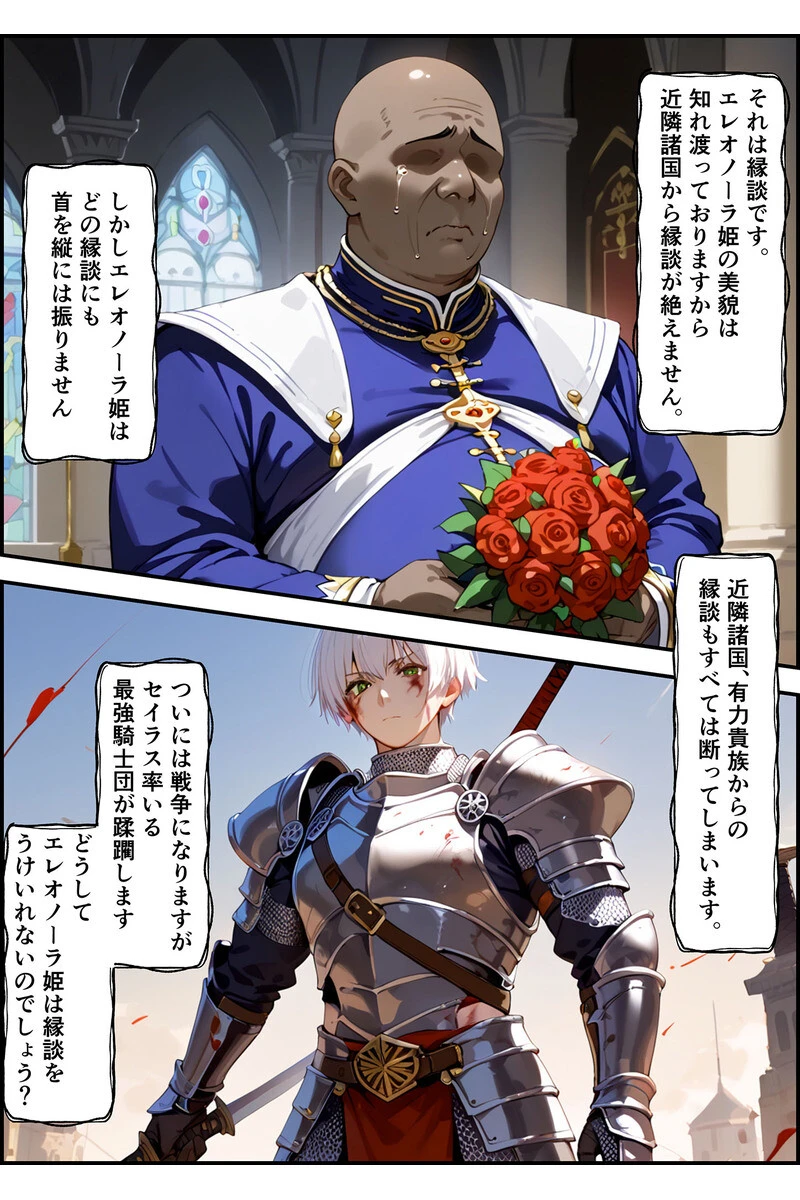 エルドリア王国物語 総集編 〜お姫様と騎士団長が発情メス穴玩具に堕ちる話〜 モザイク版ページ9