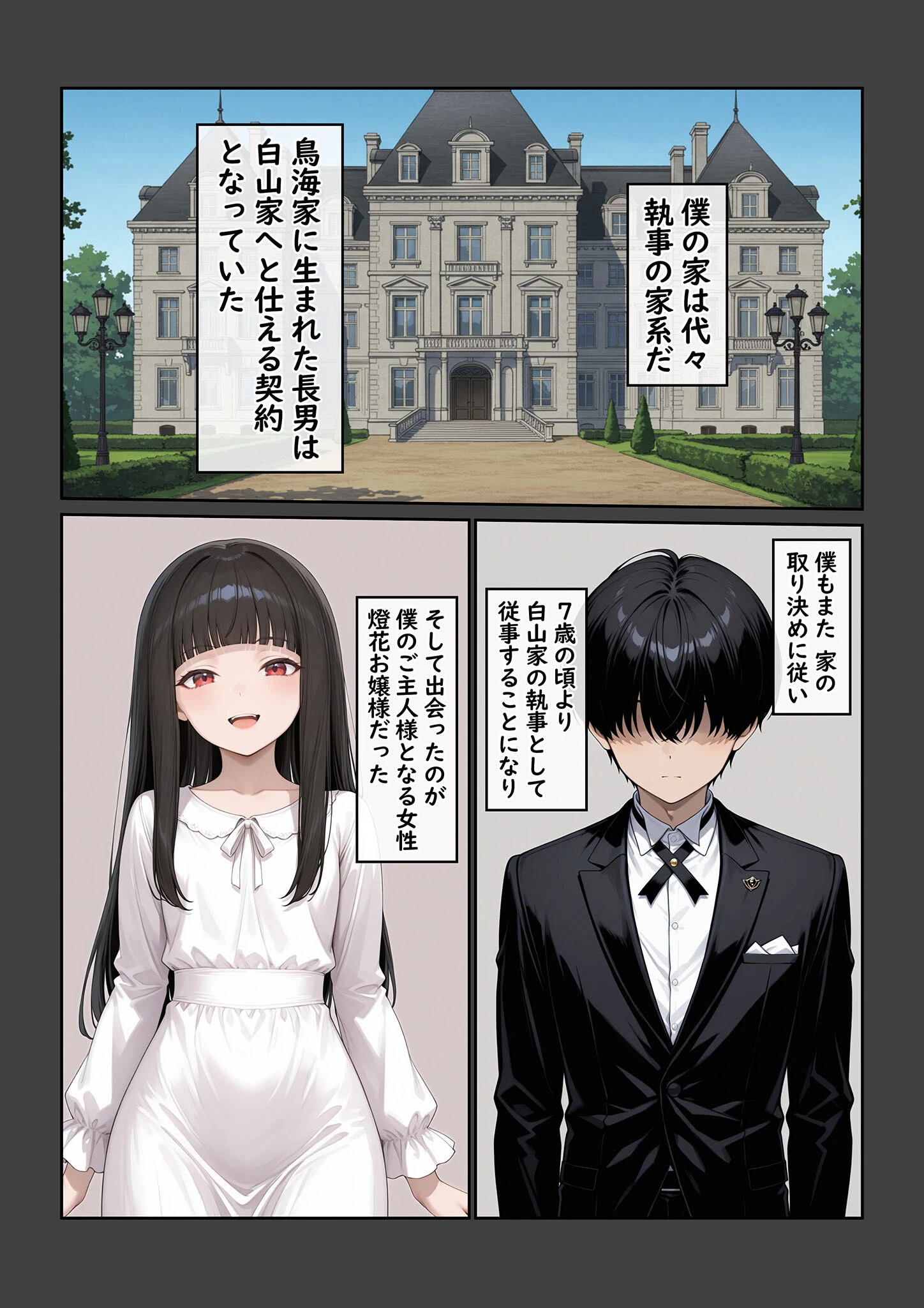 地味な執事の僕が学園一の美女とイチャラブ種付け性活 モザイク版ページ8