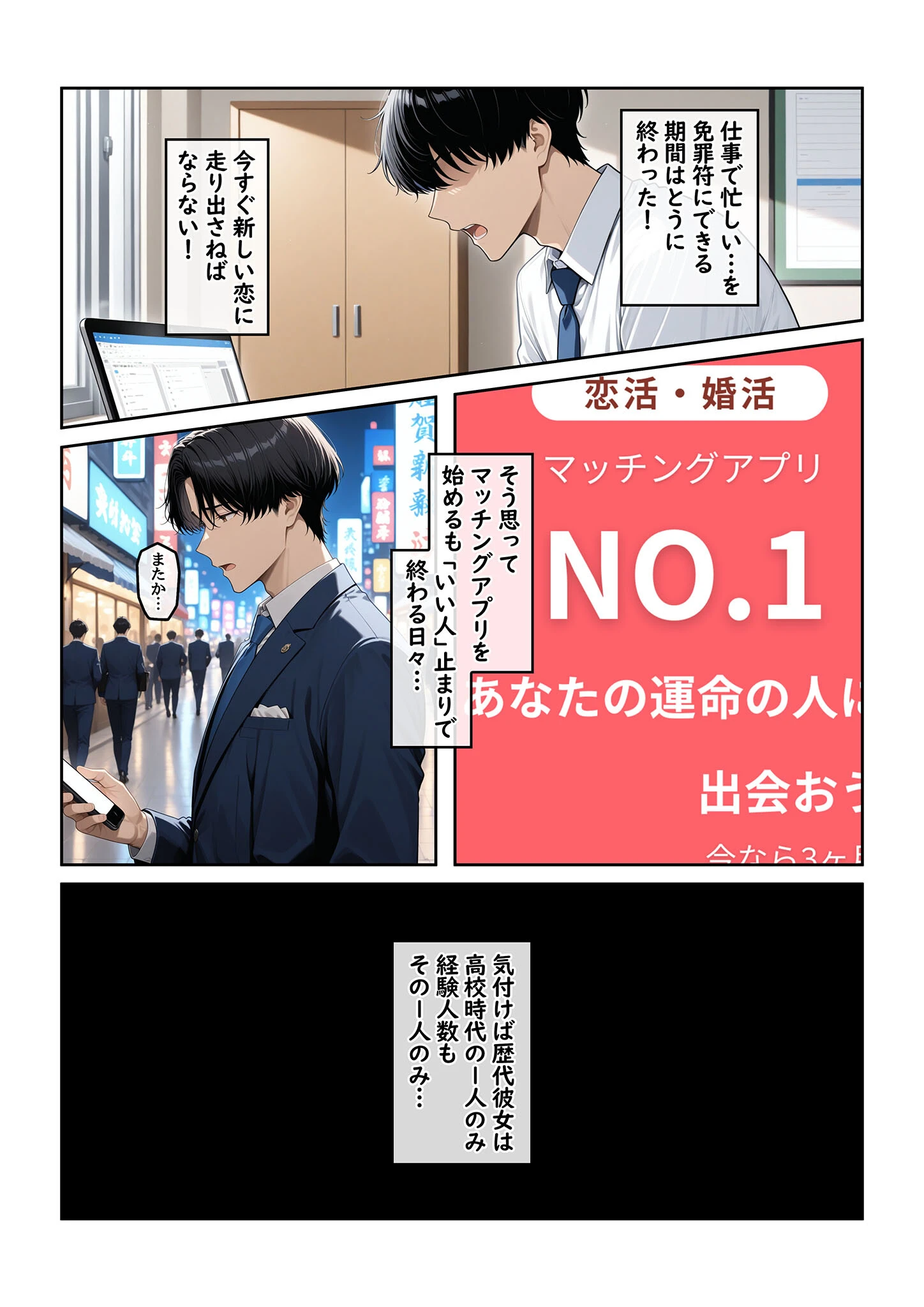 指名したソープ嬢がまさかの女上司だった件1 モザイク版ページ3