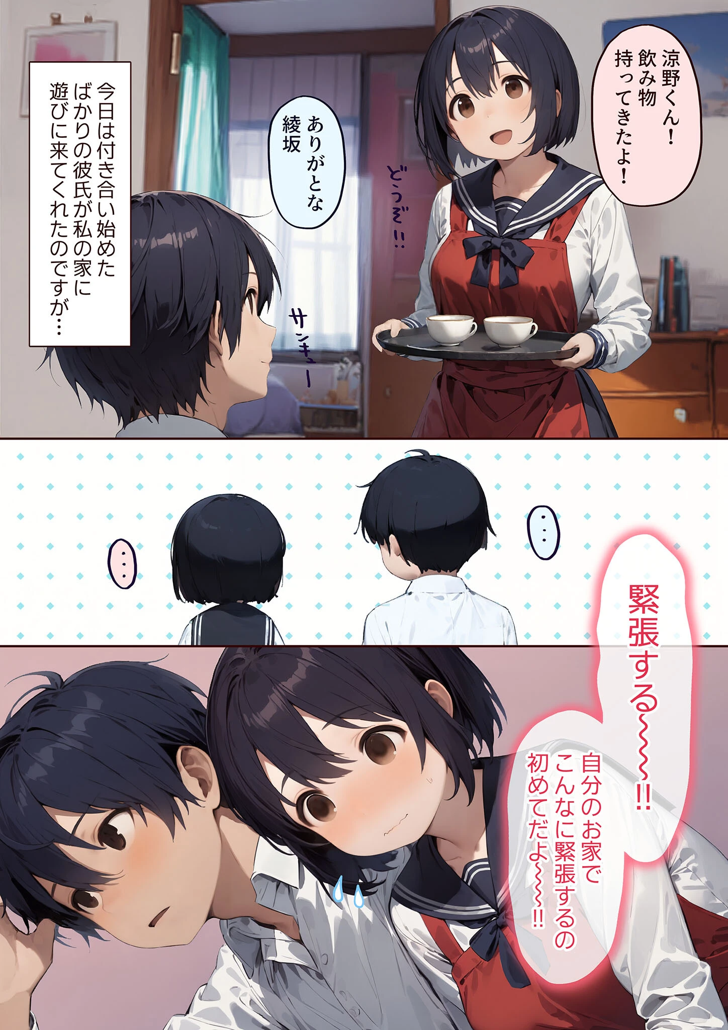 はじめてカップル-引っ込み思案な巨乳女子、綾坂みころとあまあま初えっち- モザイク版ページ3