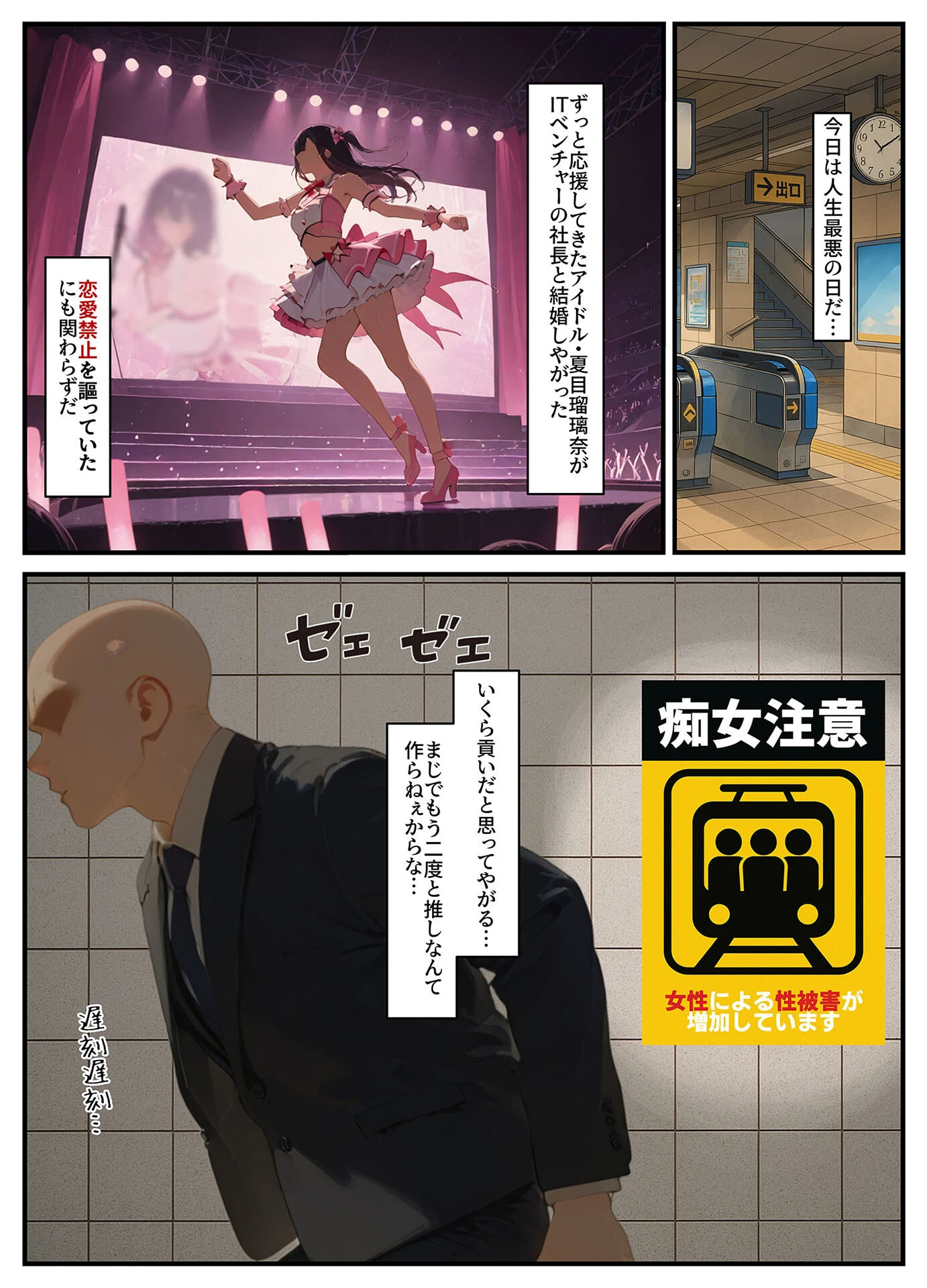 貞操逆転世界では元推し達が処女をこじらせてチ●媚びしてくる モザイク版ページ3