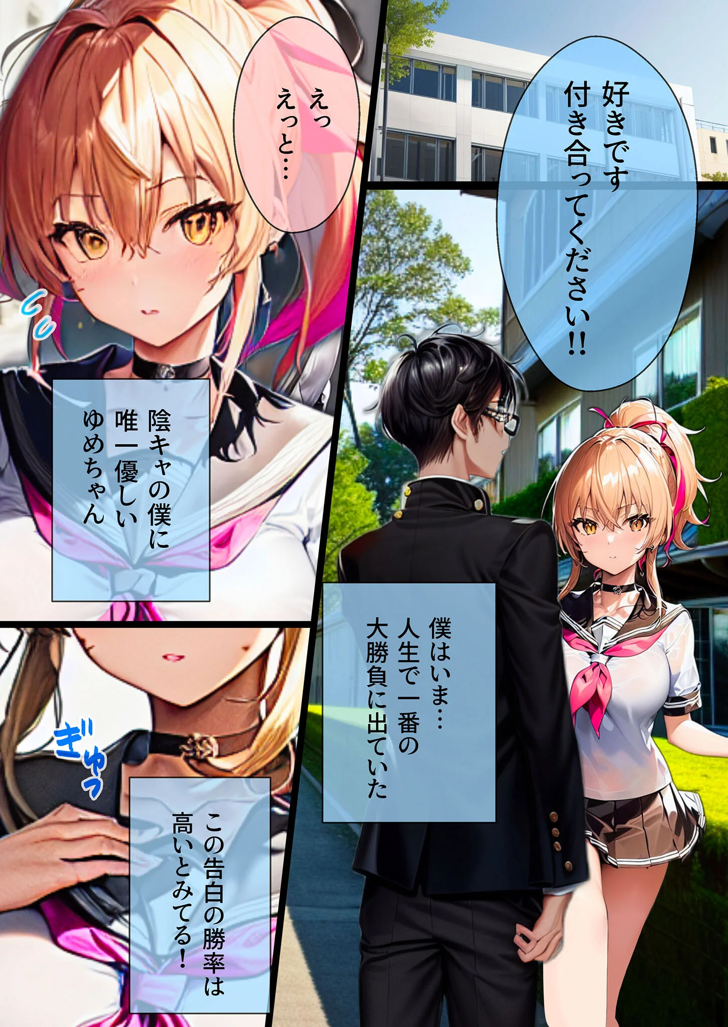 ぼっち・ざ・ふぁっく！〜陰キャの俺に声をかけてくれた陽キャ美少女に告白したら断られたんだけどお金を払ったらヤらせてくれる処女ビッチだったのでお金とチンポでDV彼氏から寝取ってあまあま両想いメス堕ちえっちします モザイク版ページ3