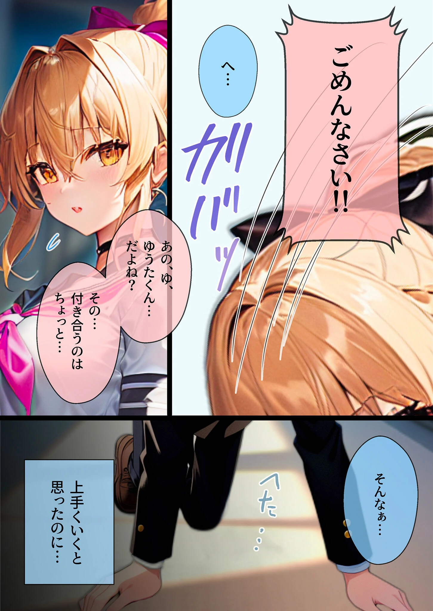 ぼっち・ざ・ふぁっく！〜陰キャの俺に声をかけてくれた陽キャ美少女に告白したら断られたんだけどお金を払ったらヤらせてくれる処女ビッチだったのでお金とチンポでDV彼氏から寝取ってあまあま両想いメス堕ちえっちします モザイク版ページ4