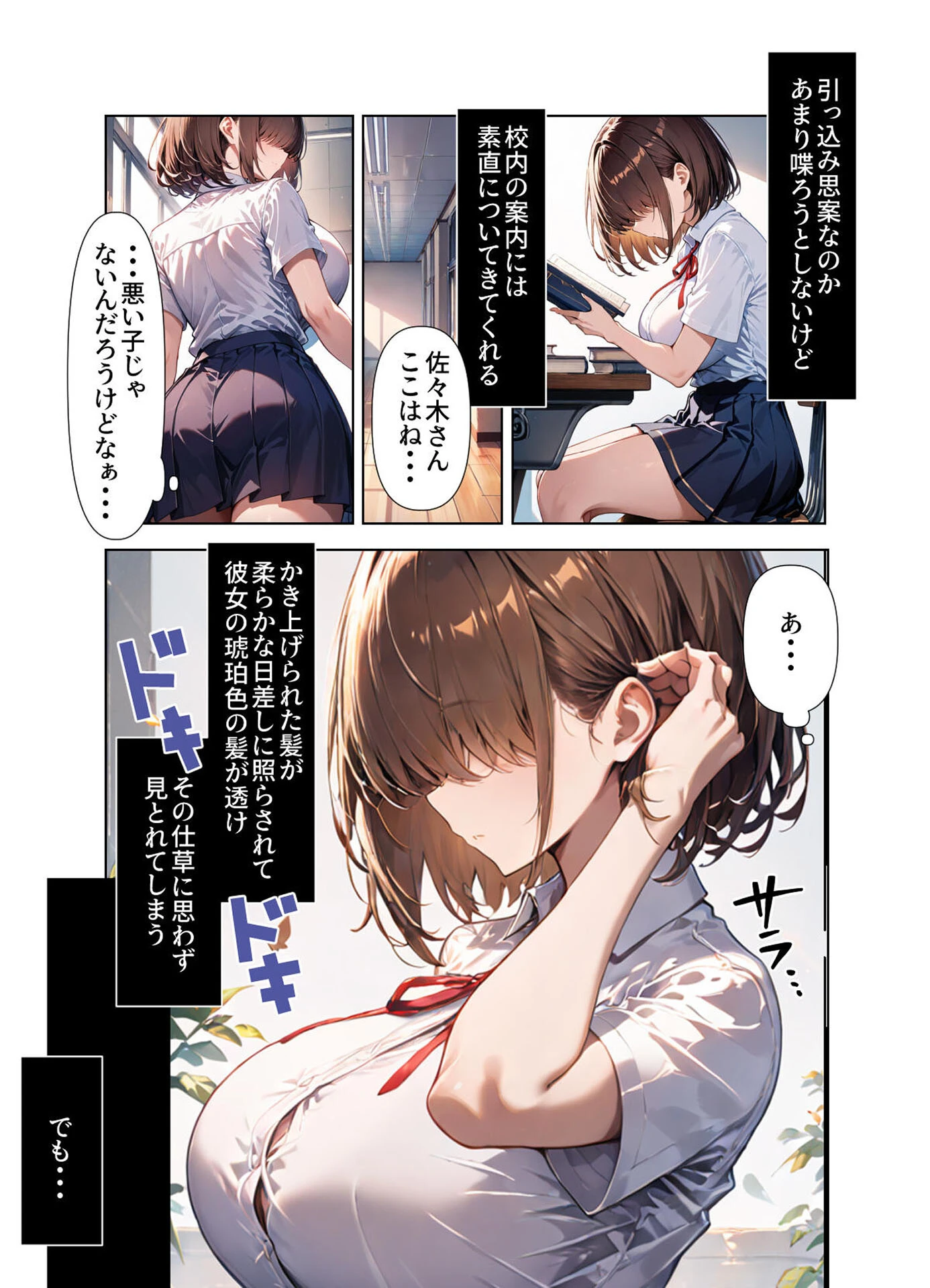 ヤリ●●達に目をつけられてしまった目隠れ巨乳転校生 モザイク版ページ5