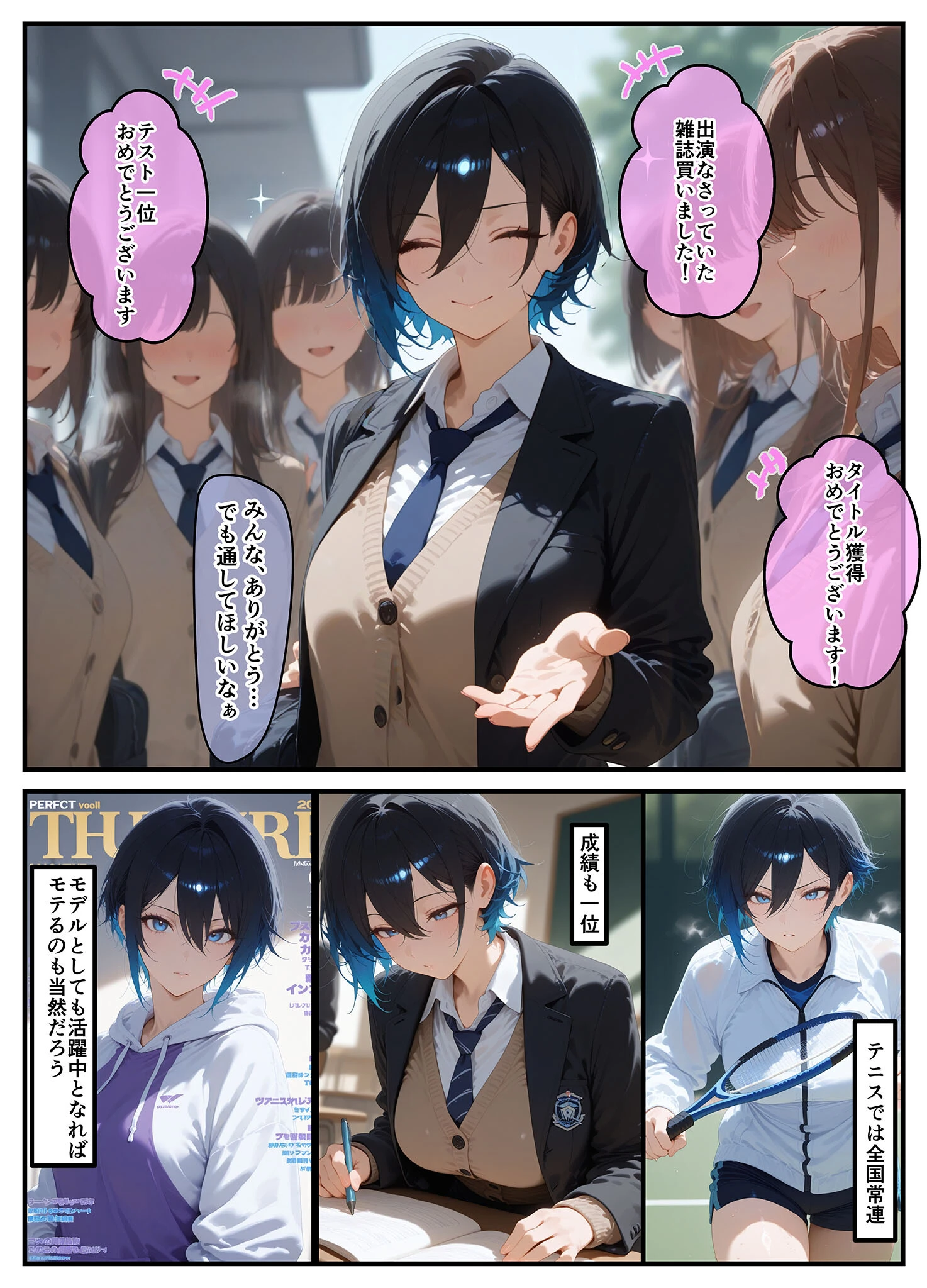 女学園の王子様♀の百合ハーレムの竿係になった モザイク版ページ6