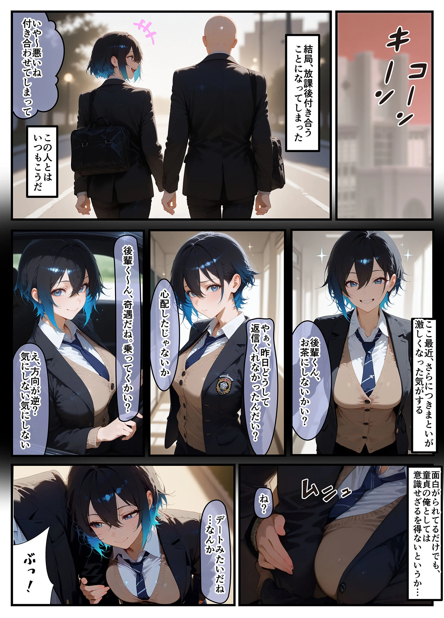 女学園の王子様♀の百合ハーレムの竿係になった モザイク版ページ8