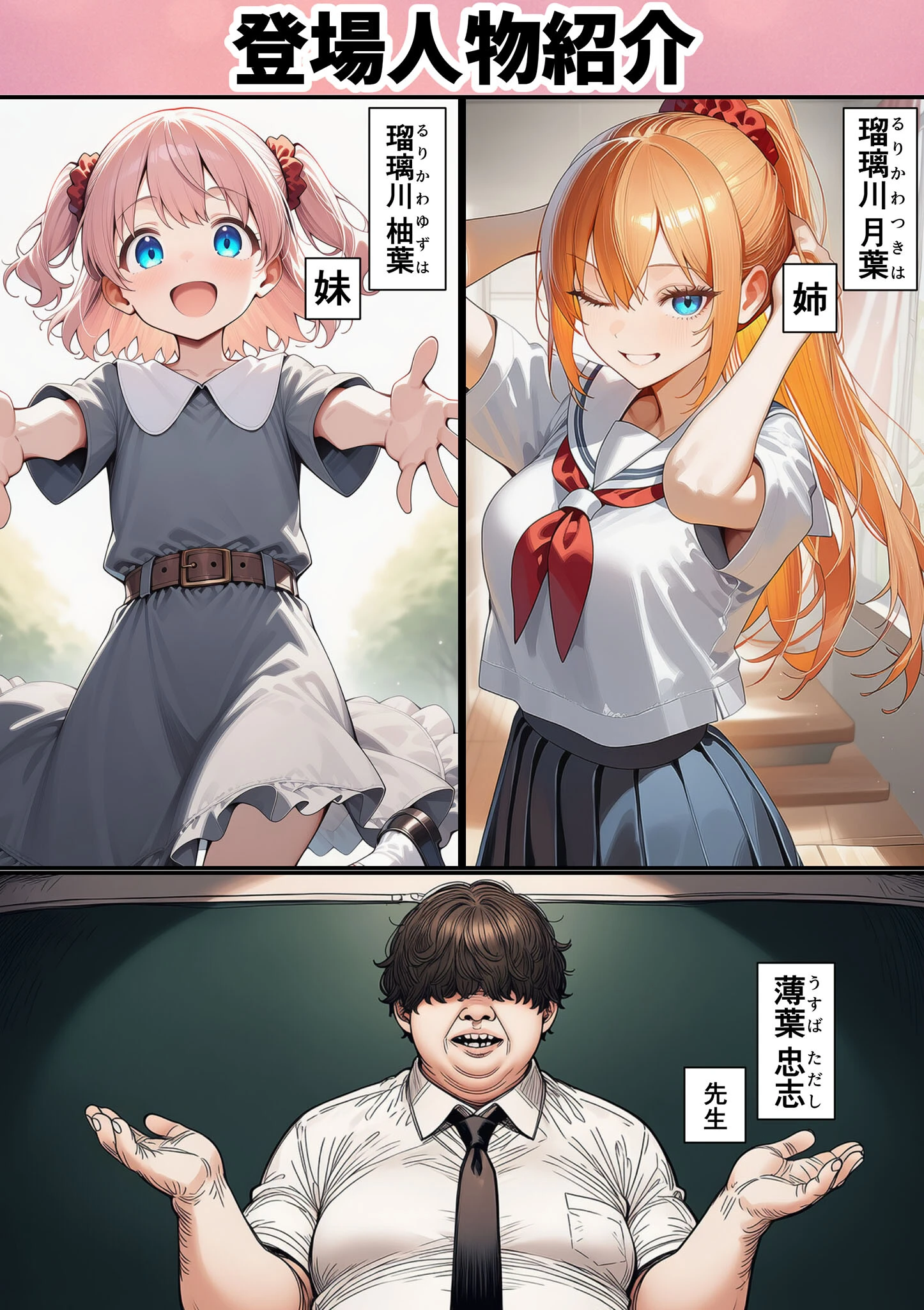 瑠璃川姉妹の羞恥被害 モザイク版ページ4