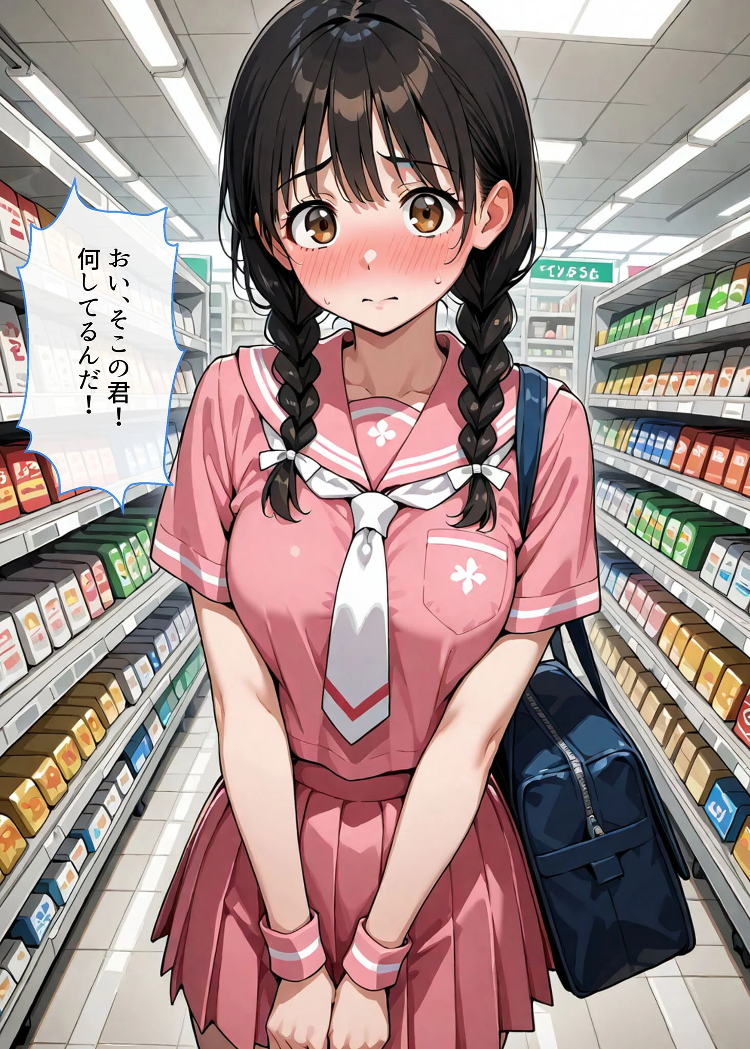 万引きセーラー服●●●●にスーパーの店長が中●しをした話 モザイク版ページ5