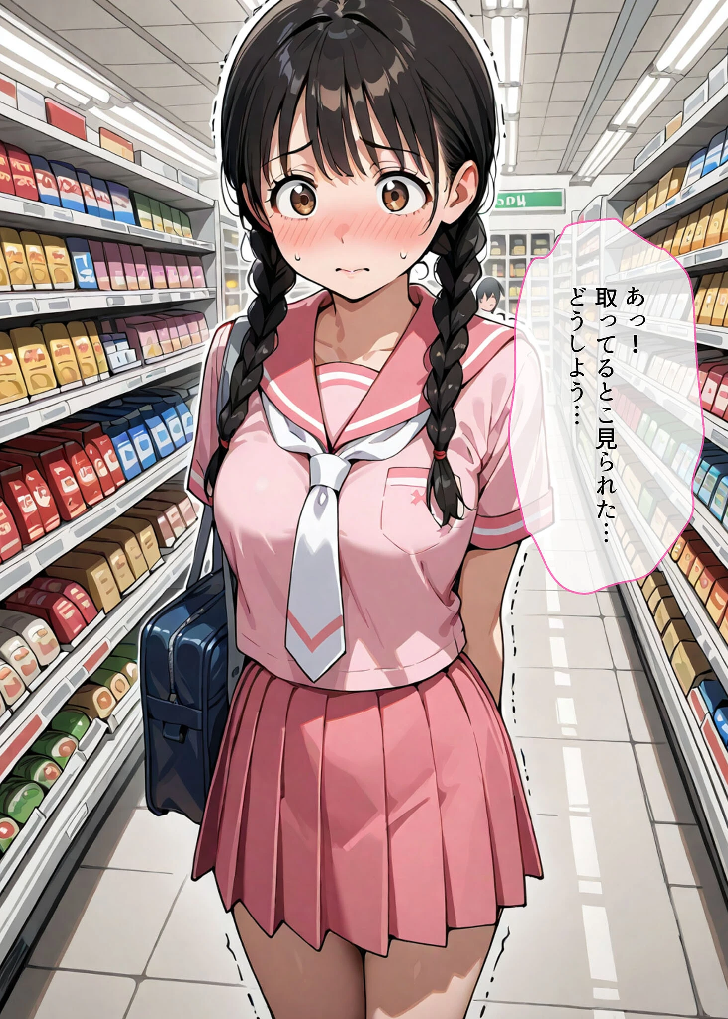 万引きセーラー服●●●●にスーパーの店長が中●しをした話 モザイク版ページ6