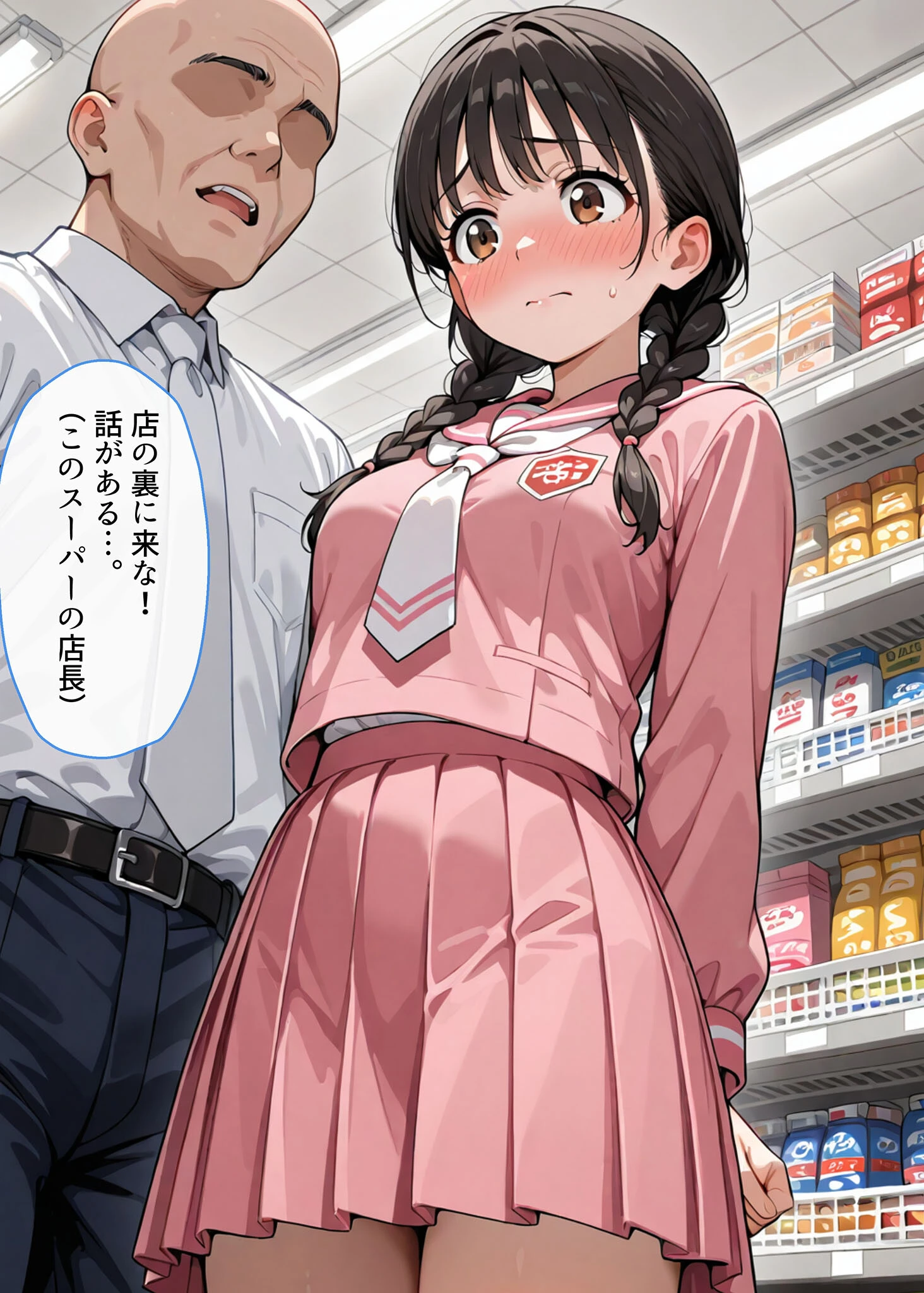 万引きセーラー服●●●●にスーパーの店長が中●しをした話 モザイク版ページ7