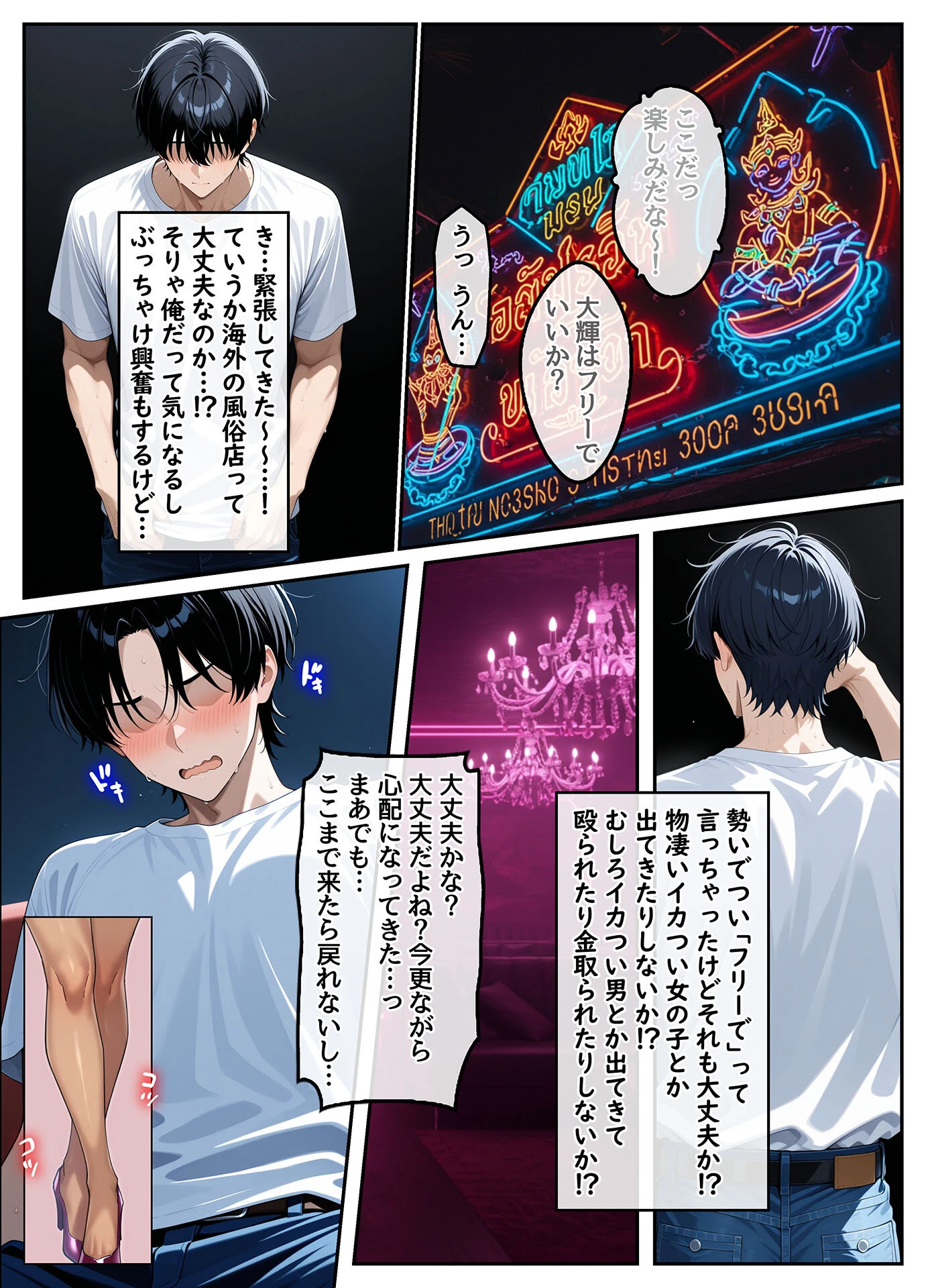 童貞の俺が海外旅行先で出会った褐色美女と国際結婚して子作りしまくる話1 モザイク版ページ10