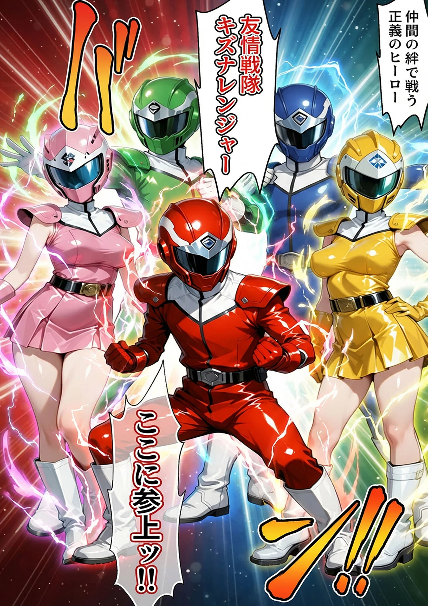 正義の戦隊ヒロイン！無限ハードSEXで戦えないほど快楽依存に●●され悪の組織に完堕ちする！ 前編 モザイク版ページ6