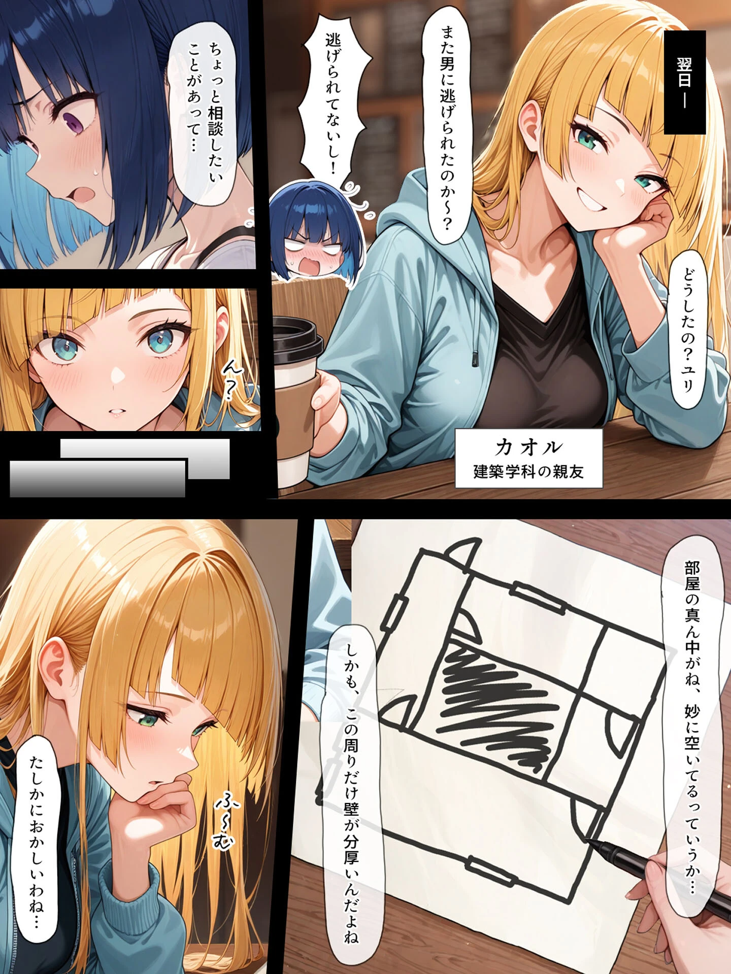 ハメる間取り – 中央にぽっかりと空いたヒミツの空間 -（1） モザイク版ページ20
