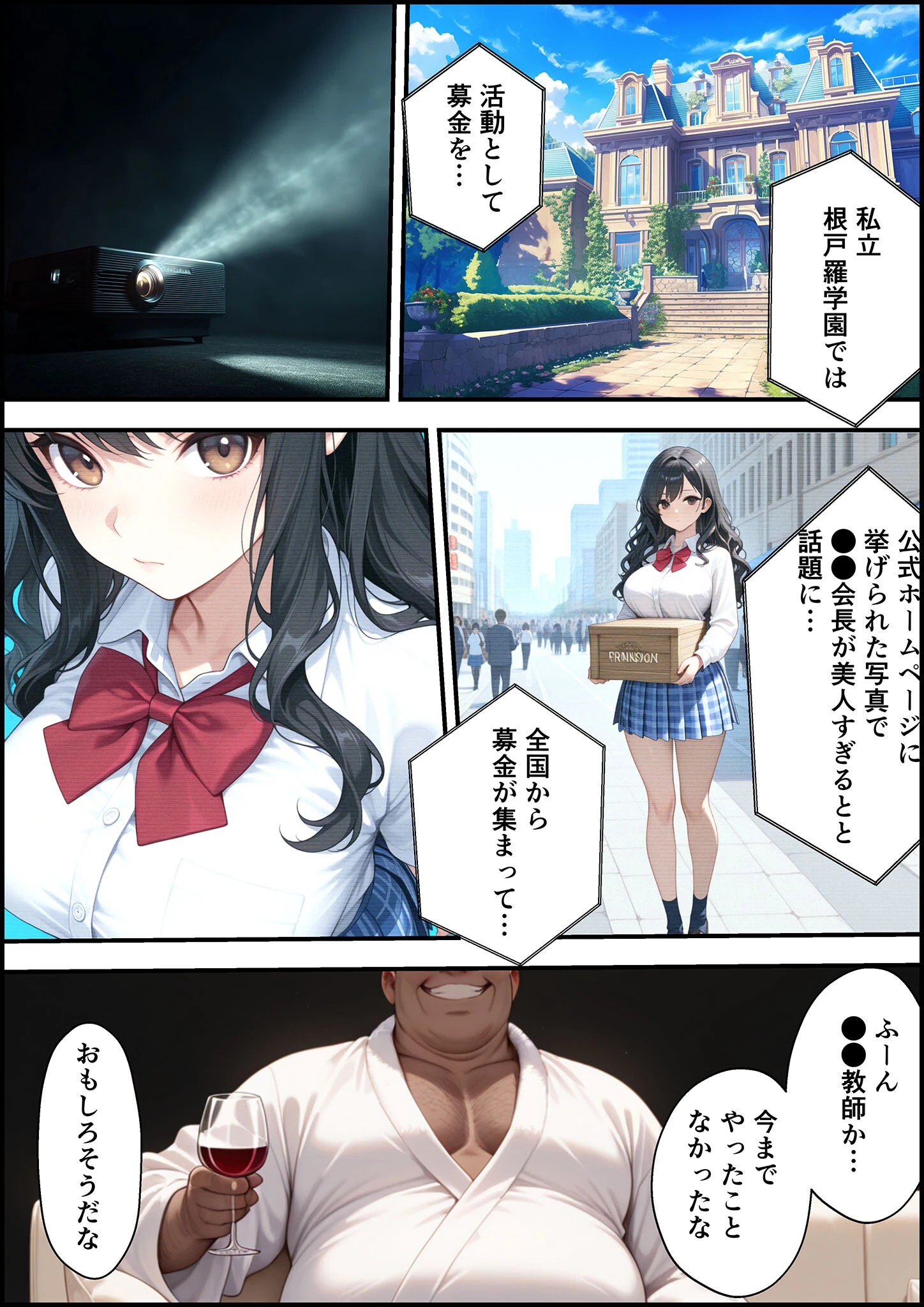 上級国民に支配された学園生徒会長が学園を守るため処女喪失ショーを行う話 モザイク版ページ15