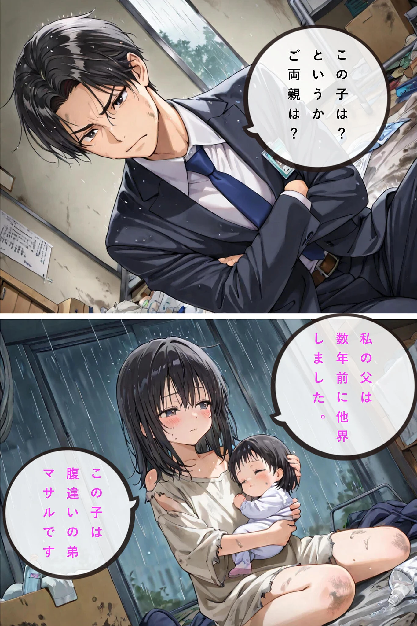レ○プされていた少女を保護したら花嫁になった話 モザイク版ページ8