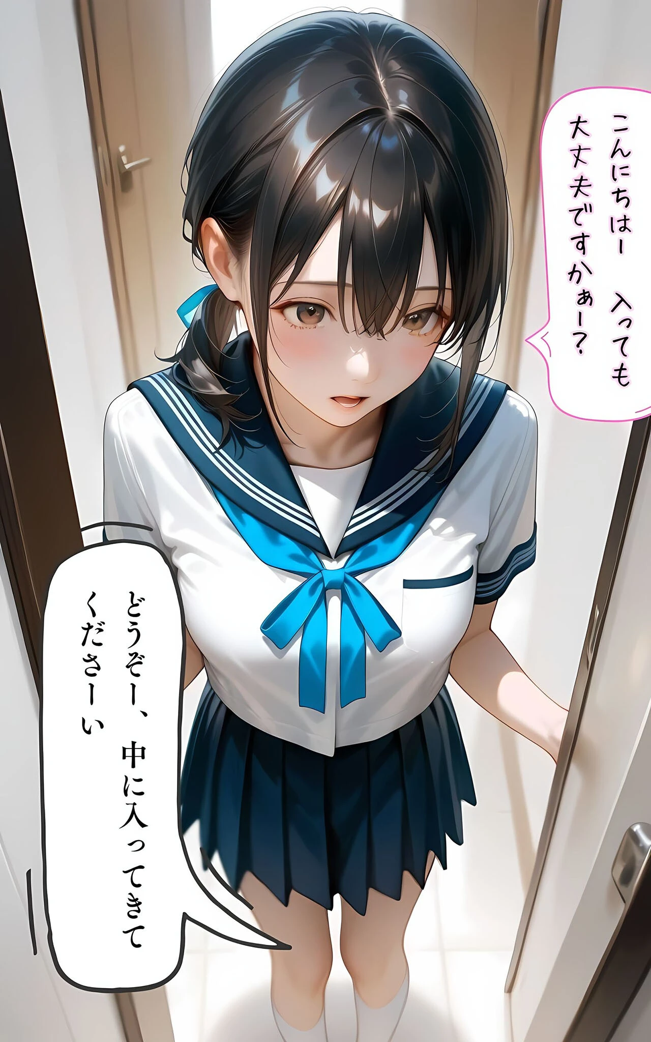 水着撮影会のはずが、いつのまにかおぢさんち〇ぽに沼る話1 モザイク版ページ6
