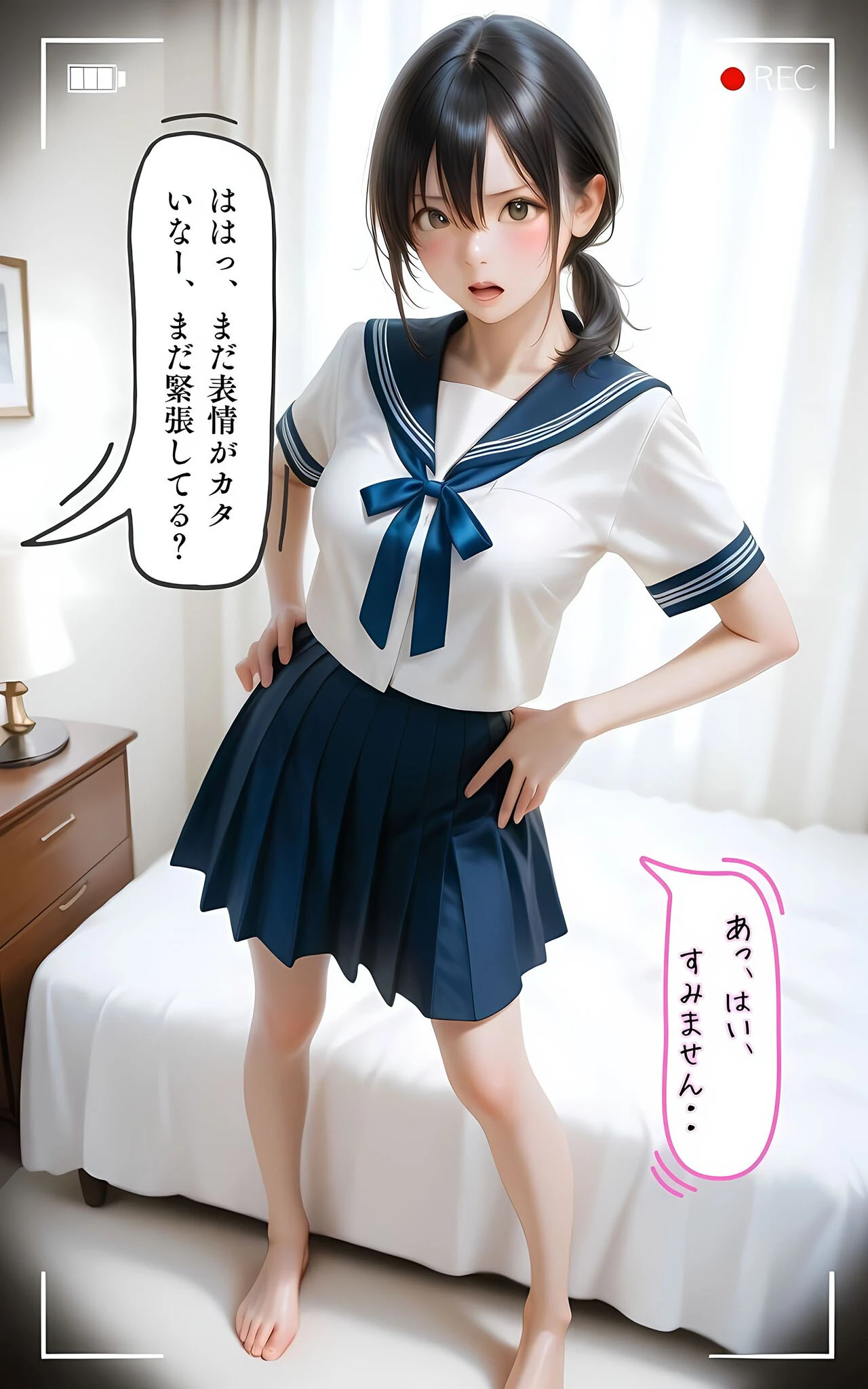 水着撮影会のはずが、いつのまにかおぢさんち〇ぽに沼る話1 モザイク版ページ15